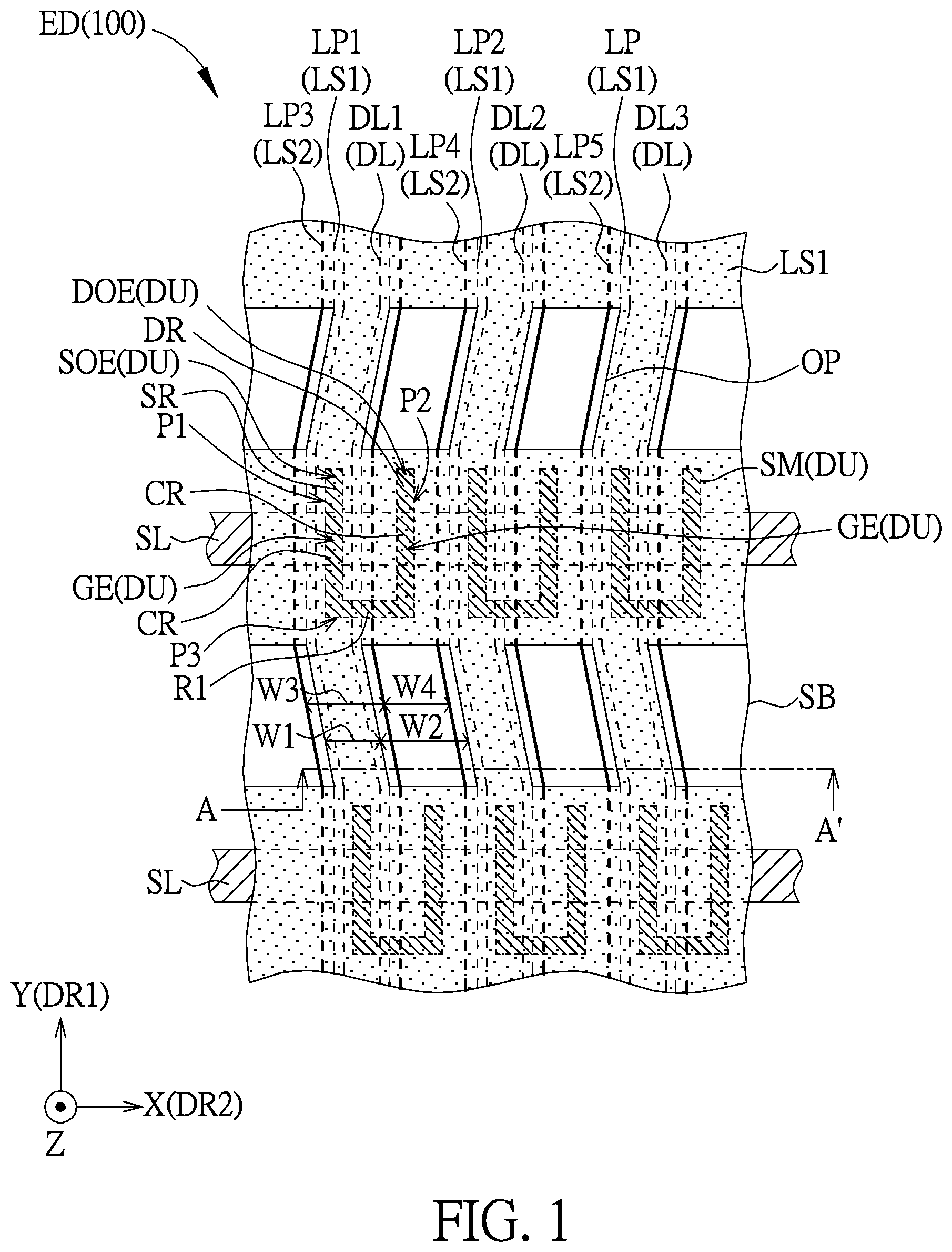 Patent US12353102 — Electronic device — Figure 1