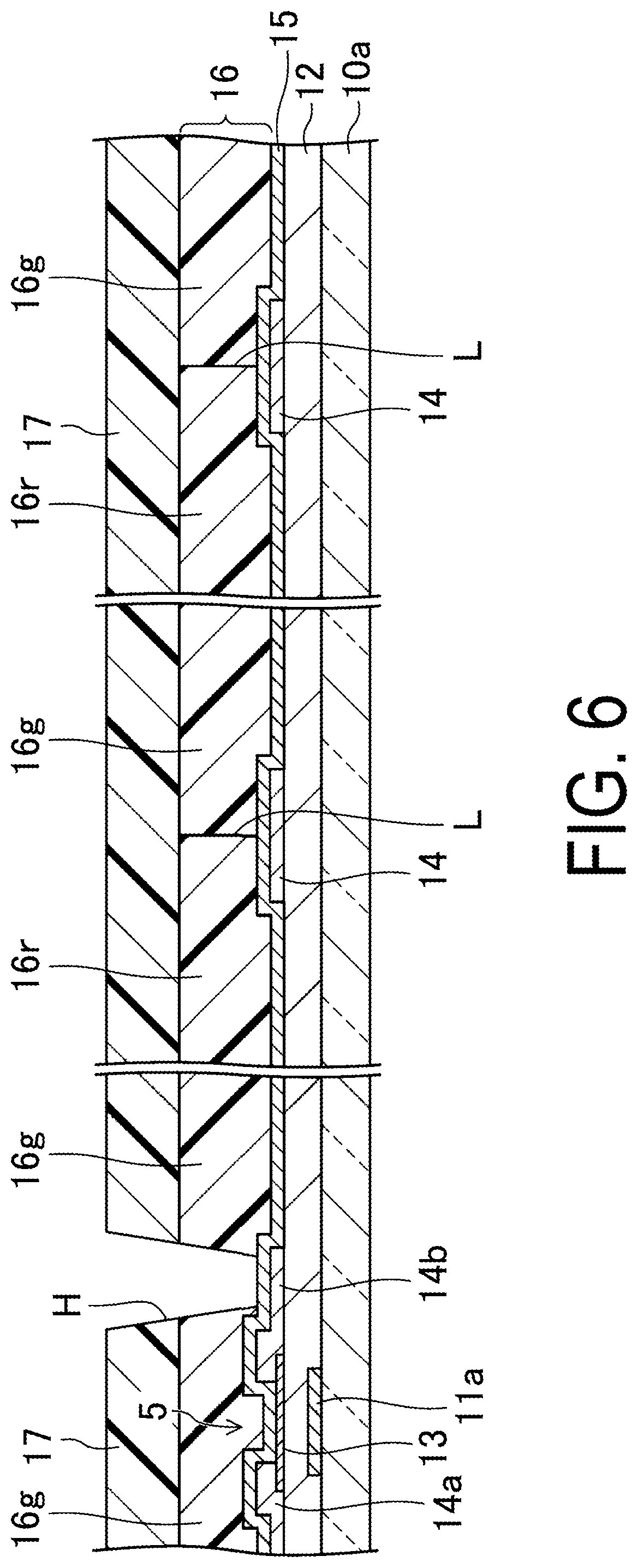 Patent US12353104 Figure 6 – Active matrix substrate, liquid crystal display device including the same, and method of manufacturing active matrix substrate