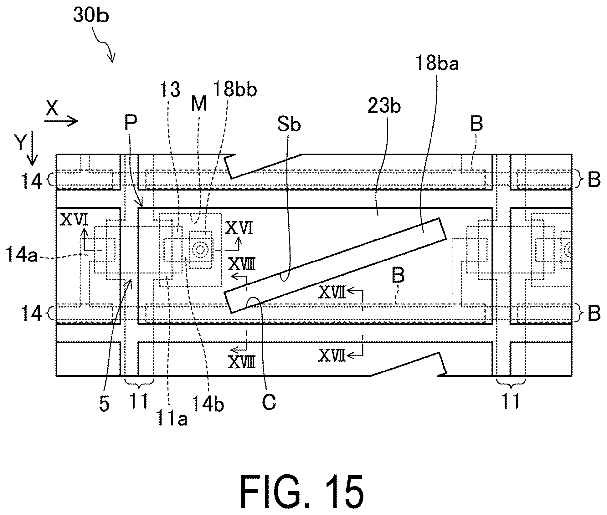 Patent US12353104 Figure 15 – Active matrix substrate, liquid crystal display device including the same, and method of manufacturing active matrix substrate