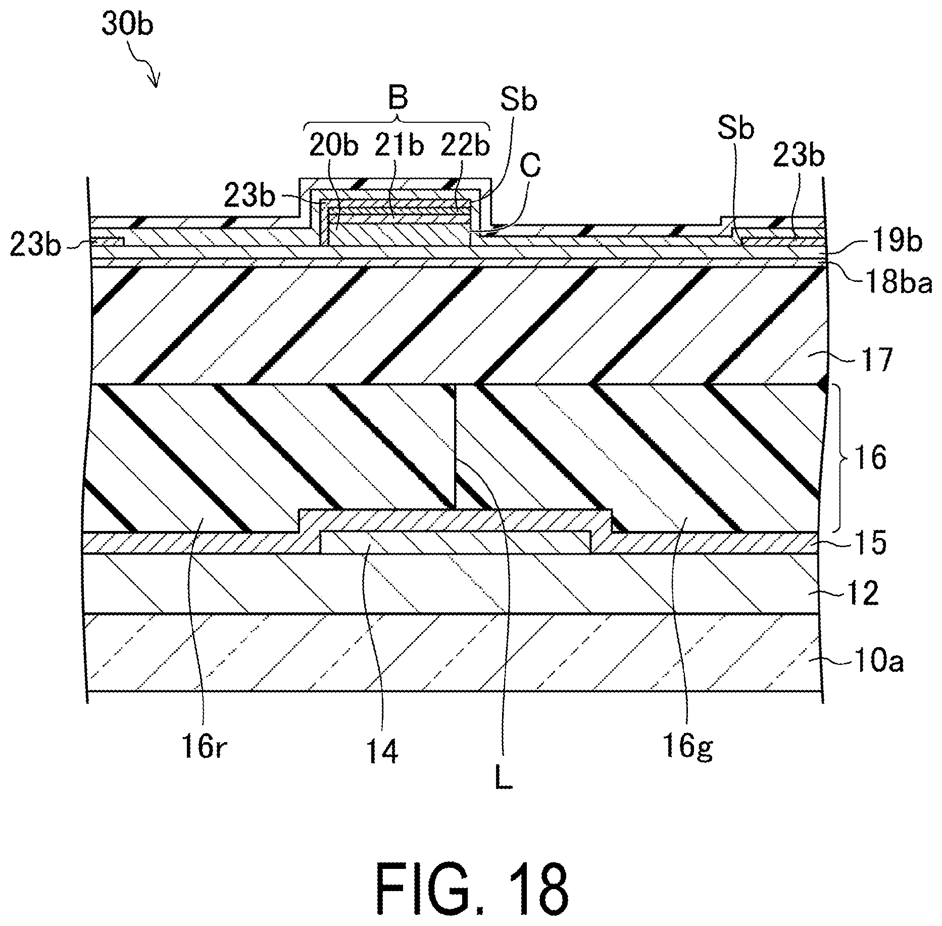 Patent US12353104 Figure 18 – Active matrix substrate, liquid crystal display device including the same, and method of manufacturing active matrix substrate