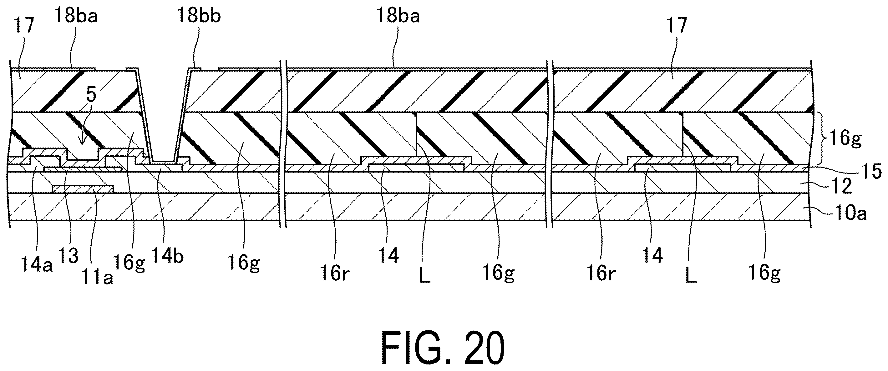 Patent US12353104 Figure 20 – Active matrix substrate, liquid crystal display device including the same, and method of manufacturing active matrix substrate