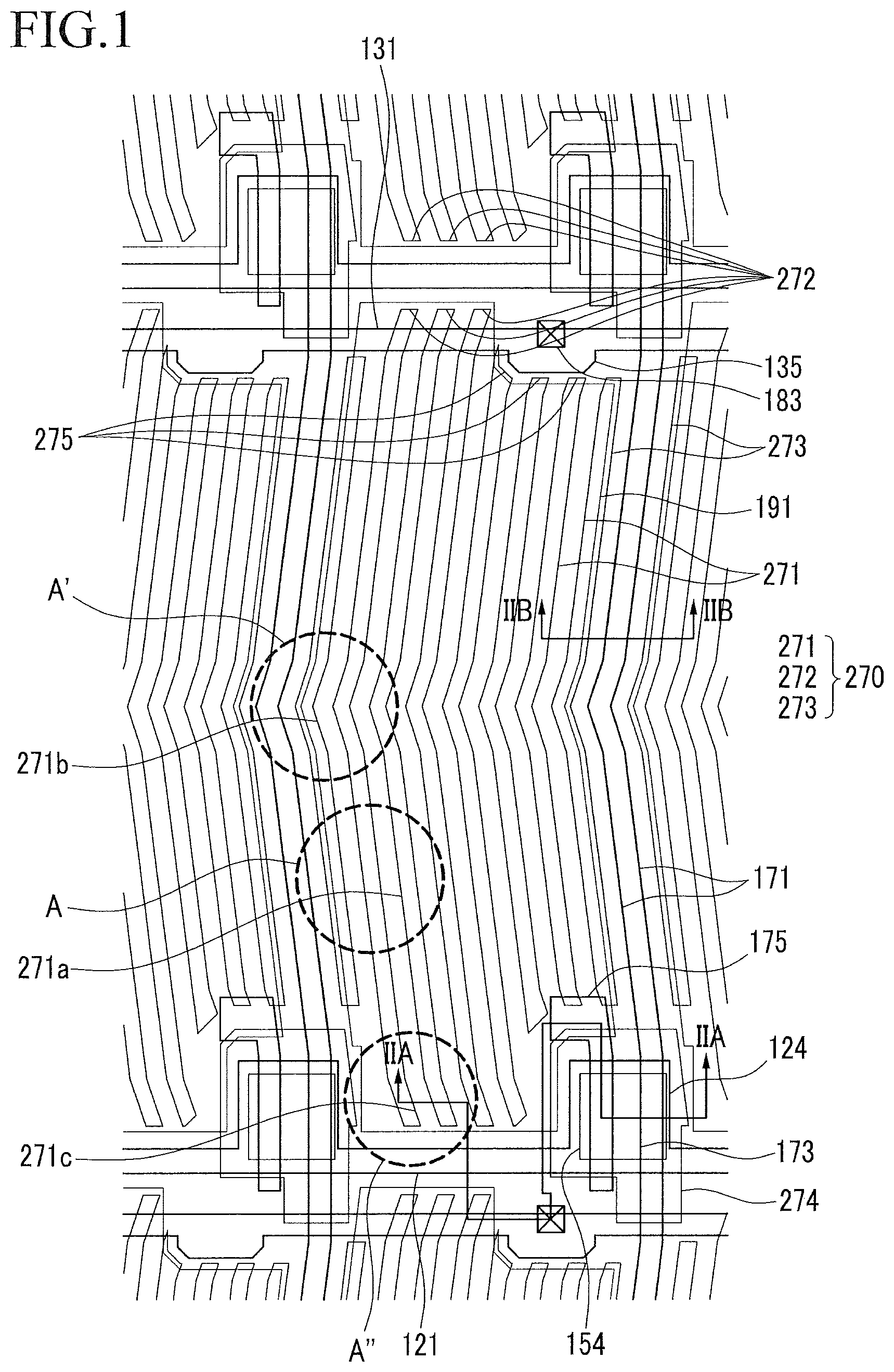 Patent US12353106 Figure 1 – Liquid crystal display device
