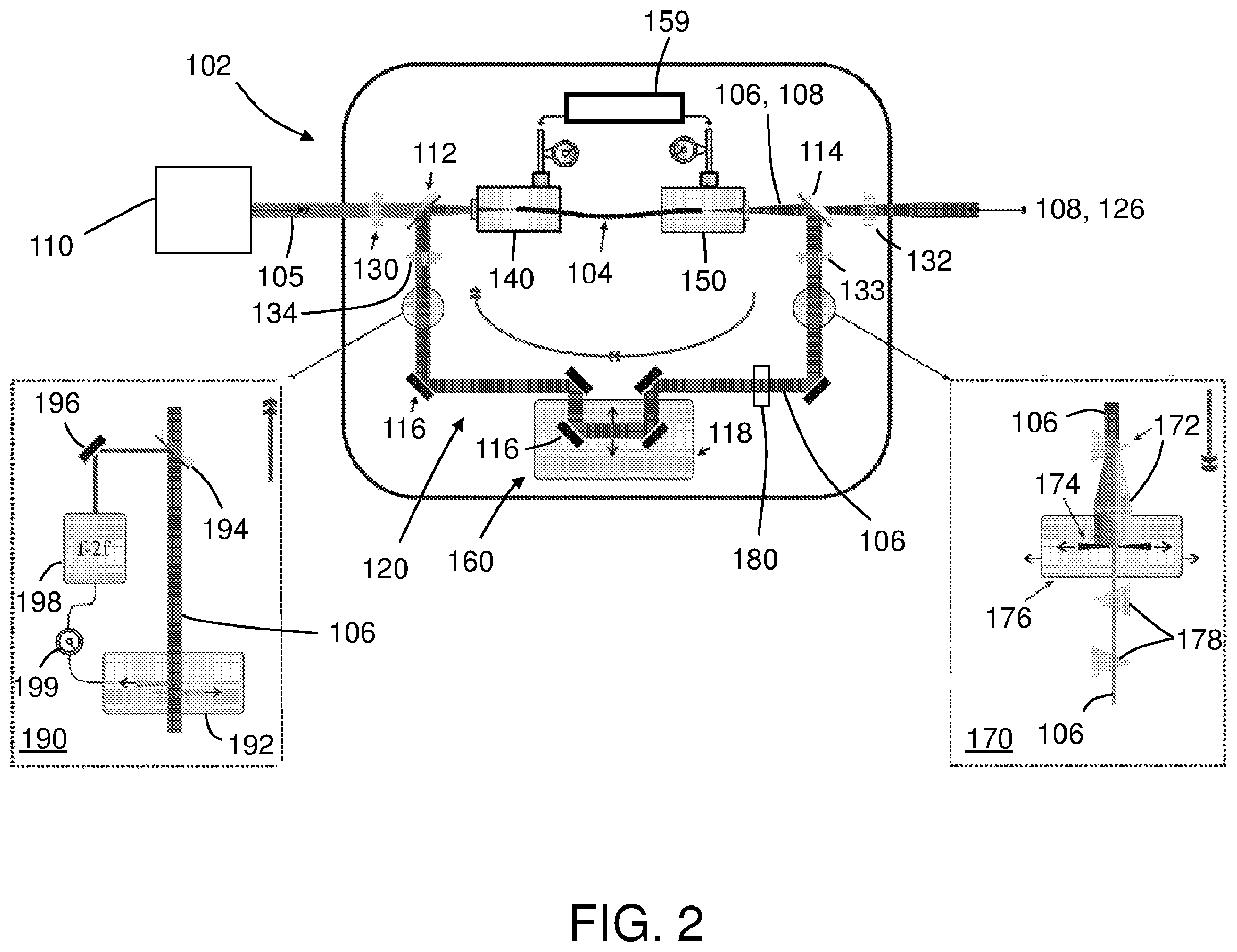 Patent US12353113 Figure 2 – Optical parametric oscillator system