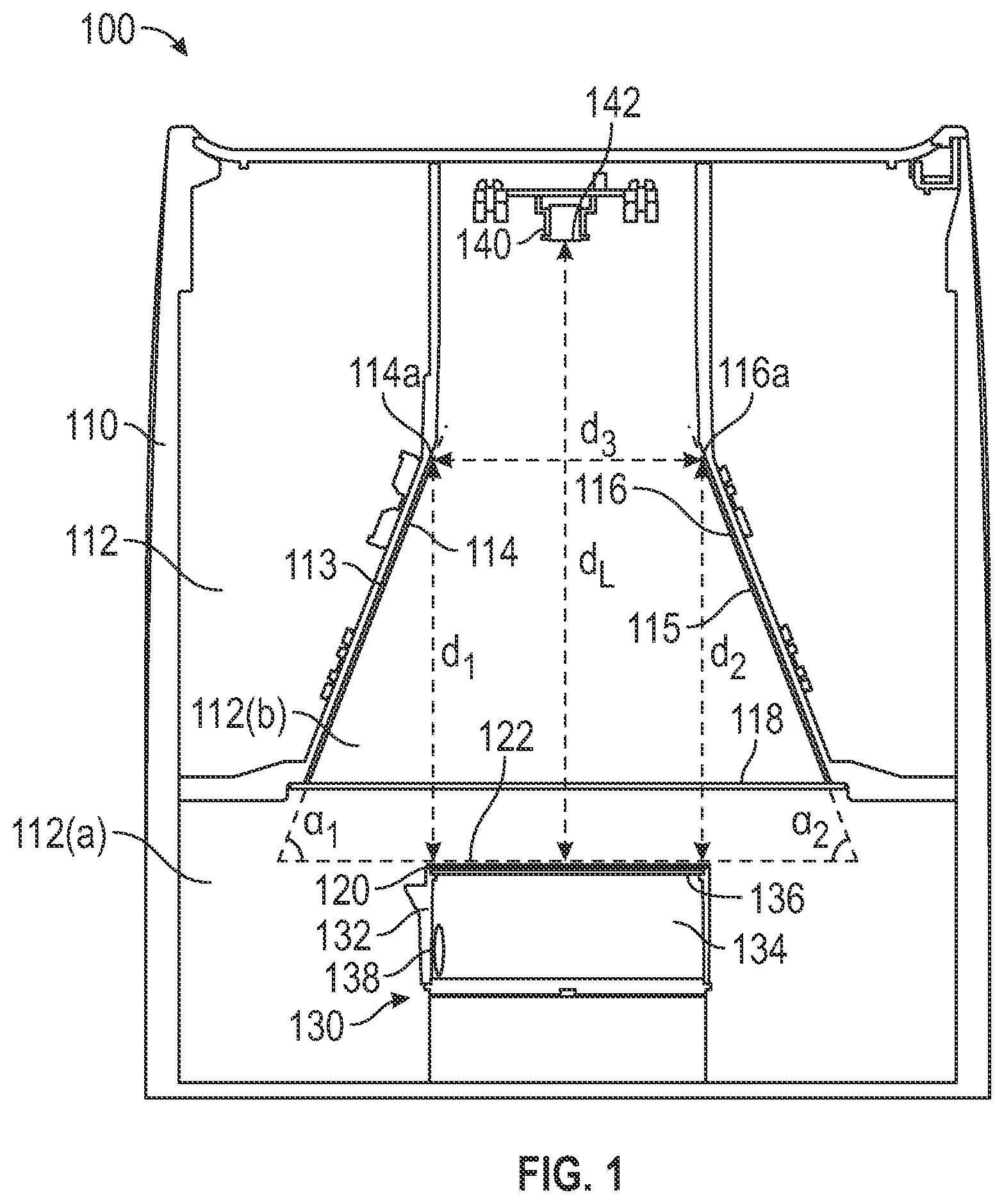 Patent US12353114 Figure 1 – Imaging device with illumination components