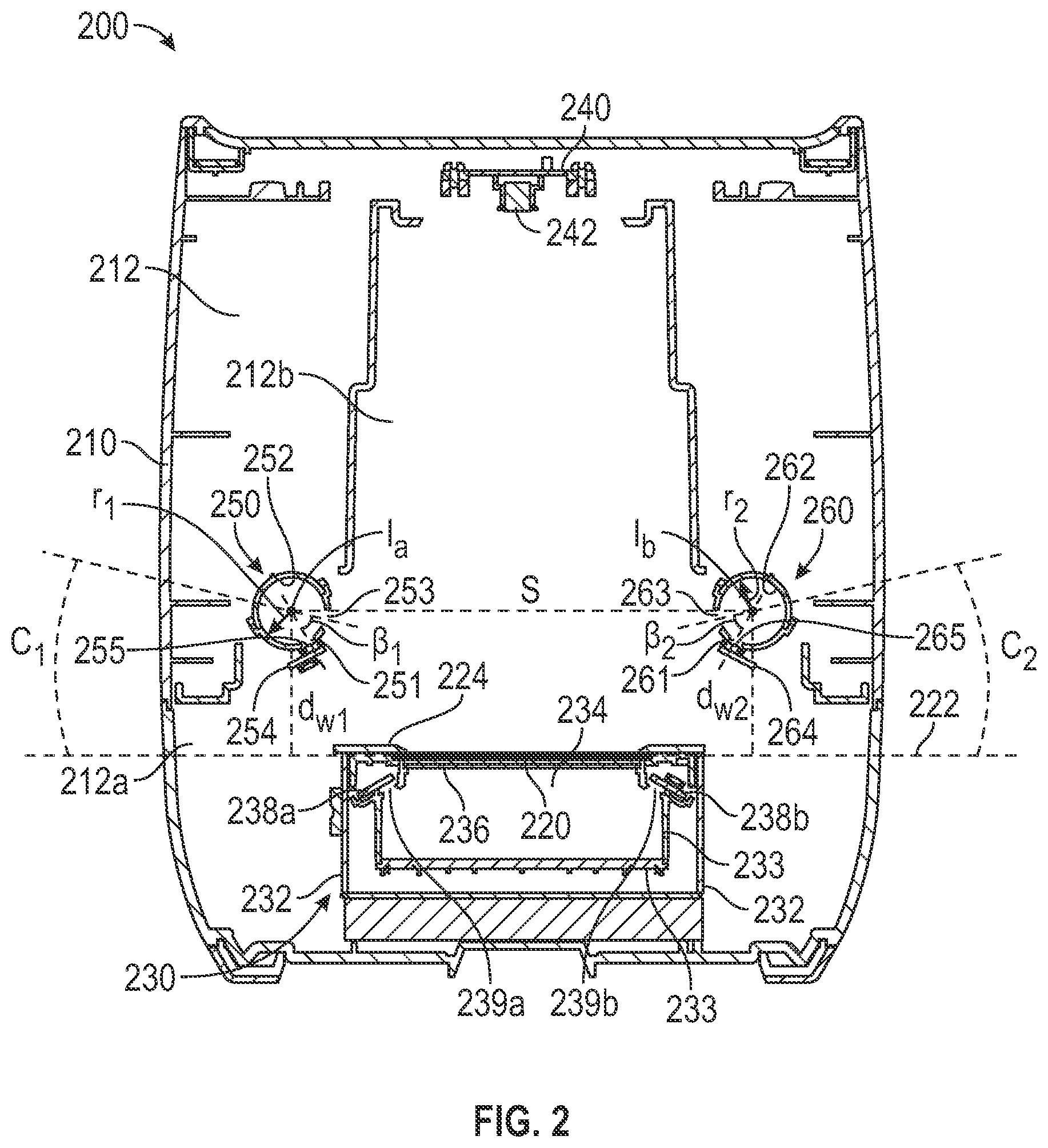 Patent US12353114 Figure 2 – Imaging device with illumination components