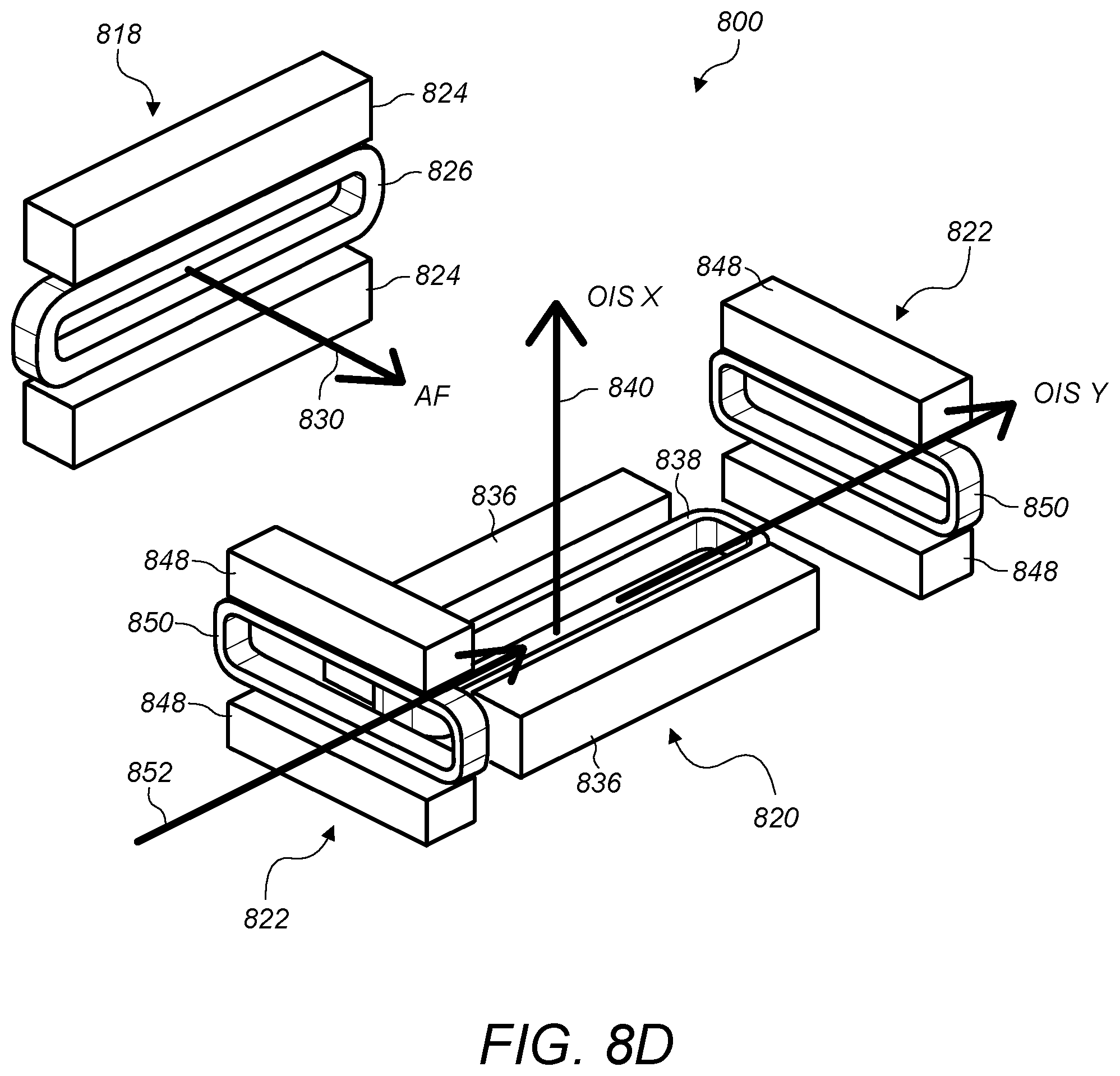 Patent US12353119 Figure 9 – Camera with folded optics having moveable lens