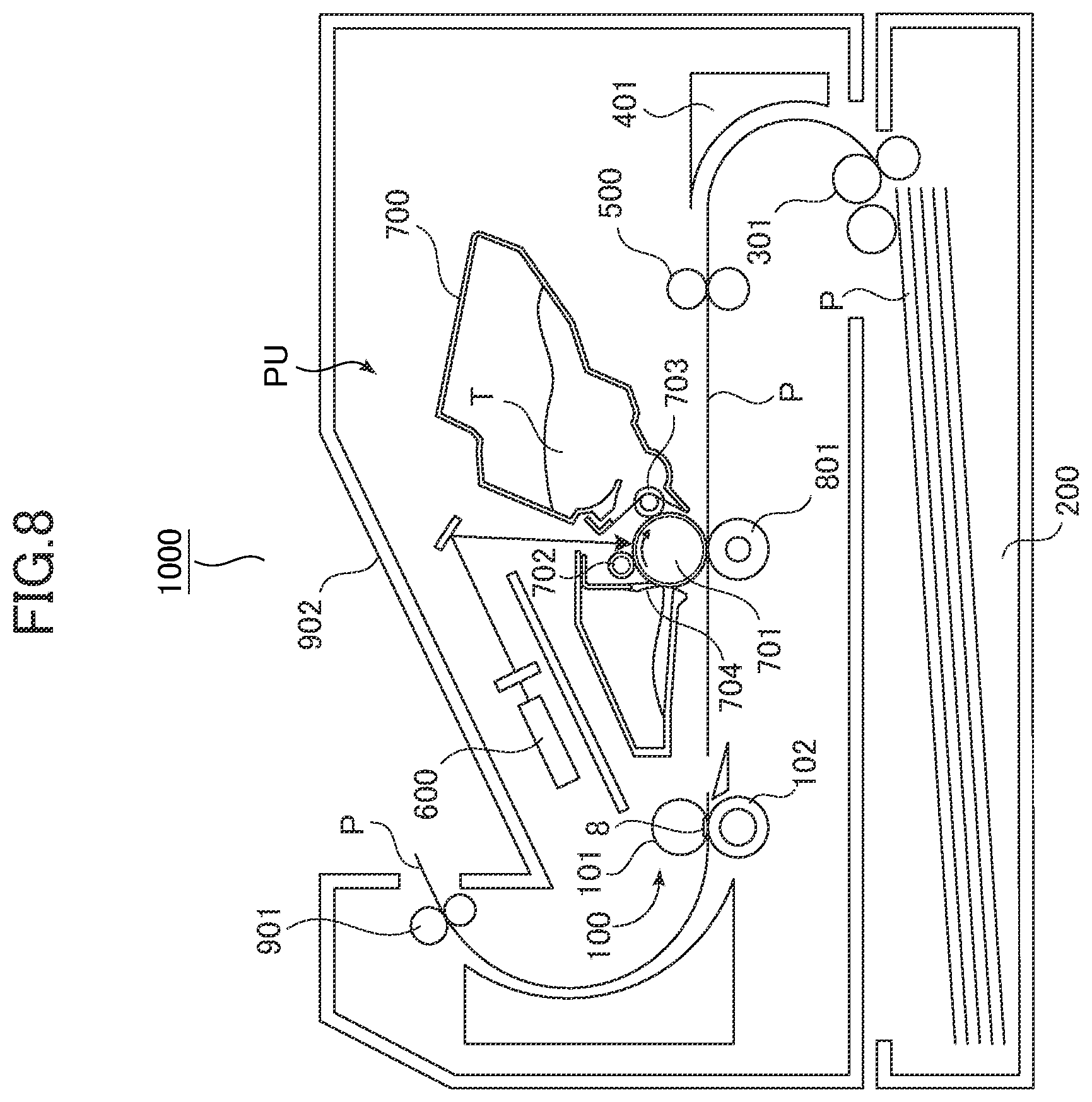 Patent US12353149 Figure 8 – Temperature detection device, fixing apparatus, and image forming apparatus