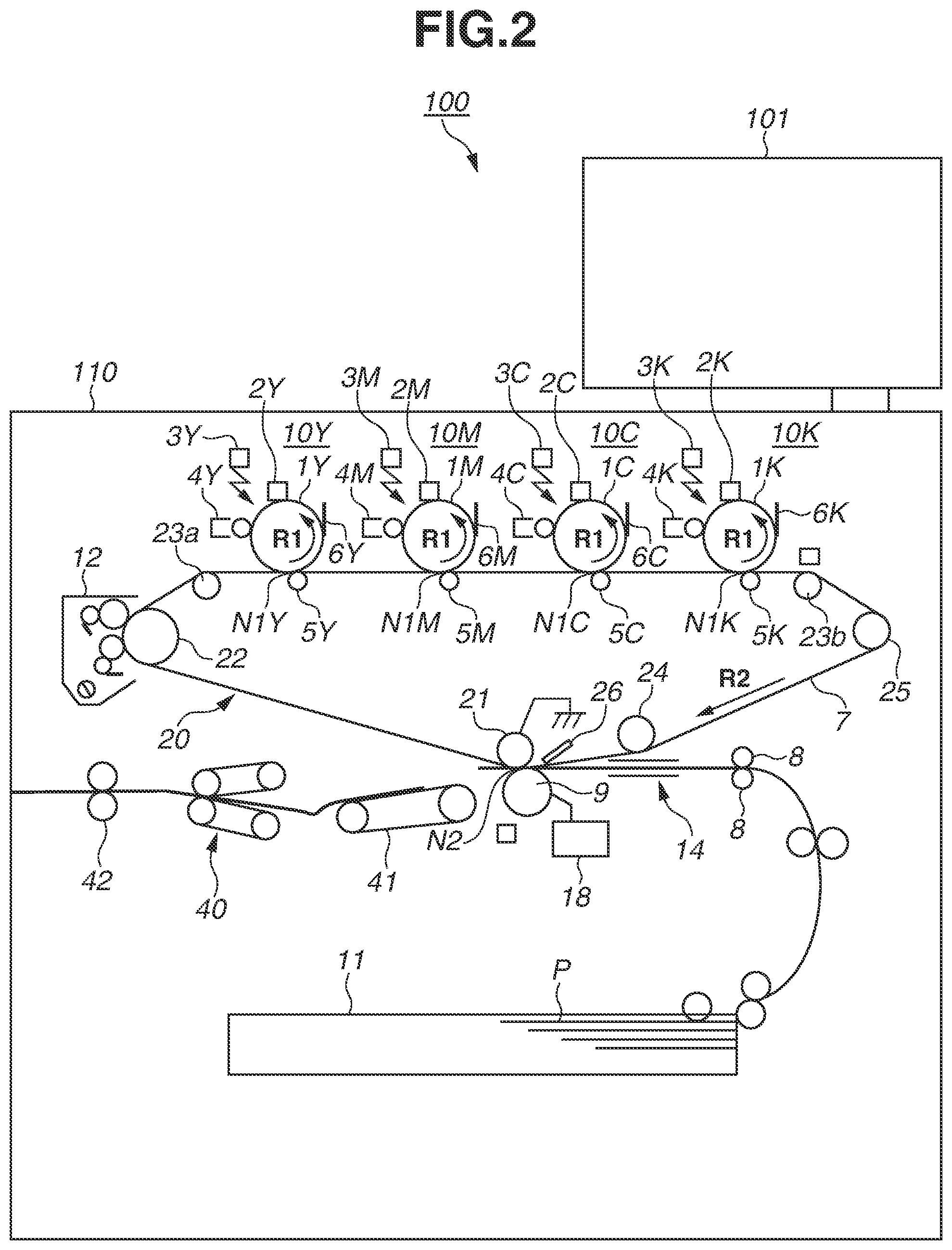 Patent US12353155 Figure 2 – Static elimination apparatus and image forming system
