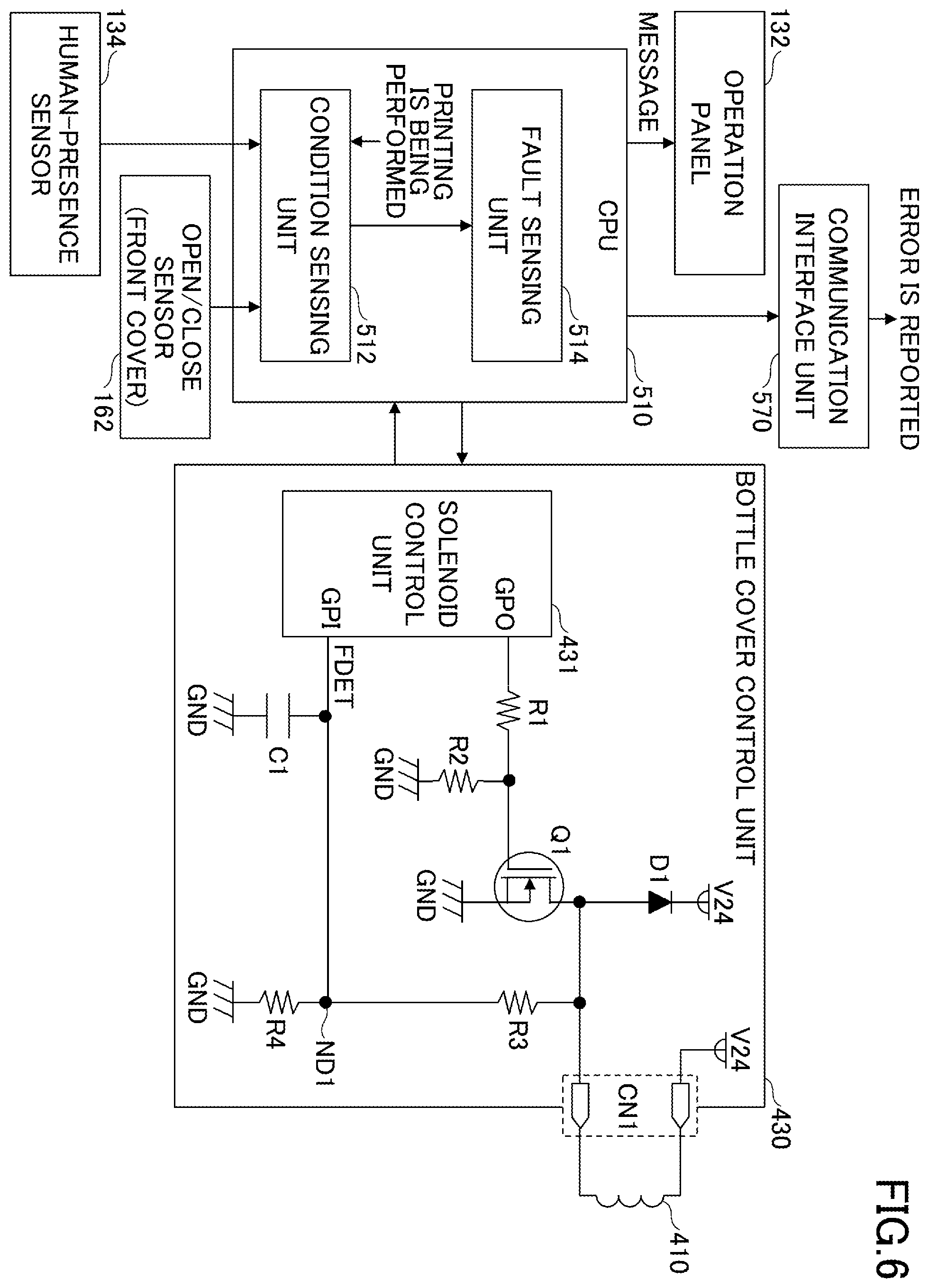 Patent US12353161 Figure 6 – Image forming apparatus, fault sensing method, and non-transitory computer-readable recording medium storing fault sensing program