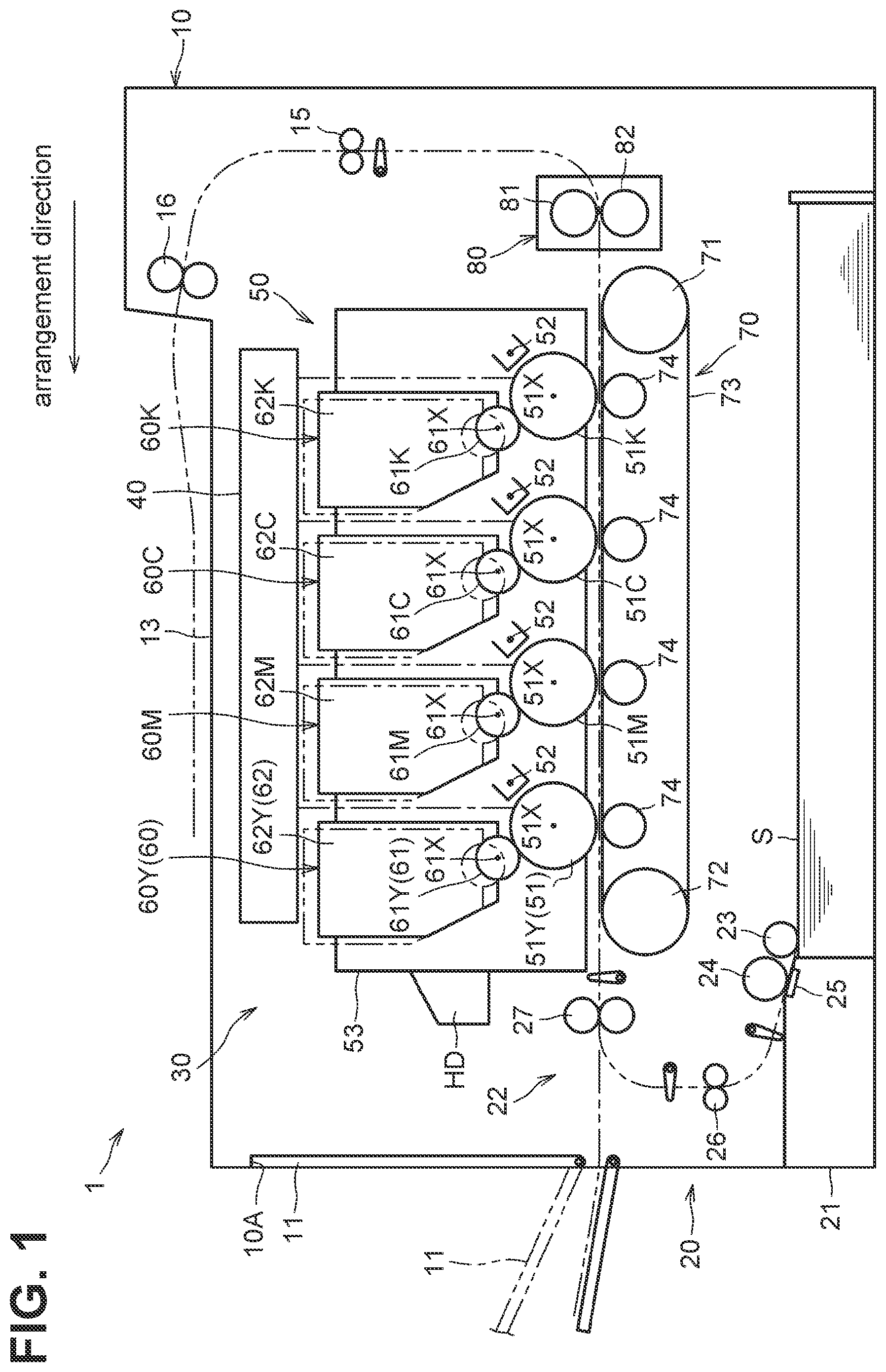 Patent US12353162 Figure 1 – Drum cartridge having separation shaft for moving developing frame away from photosensitive drum