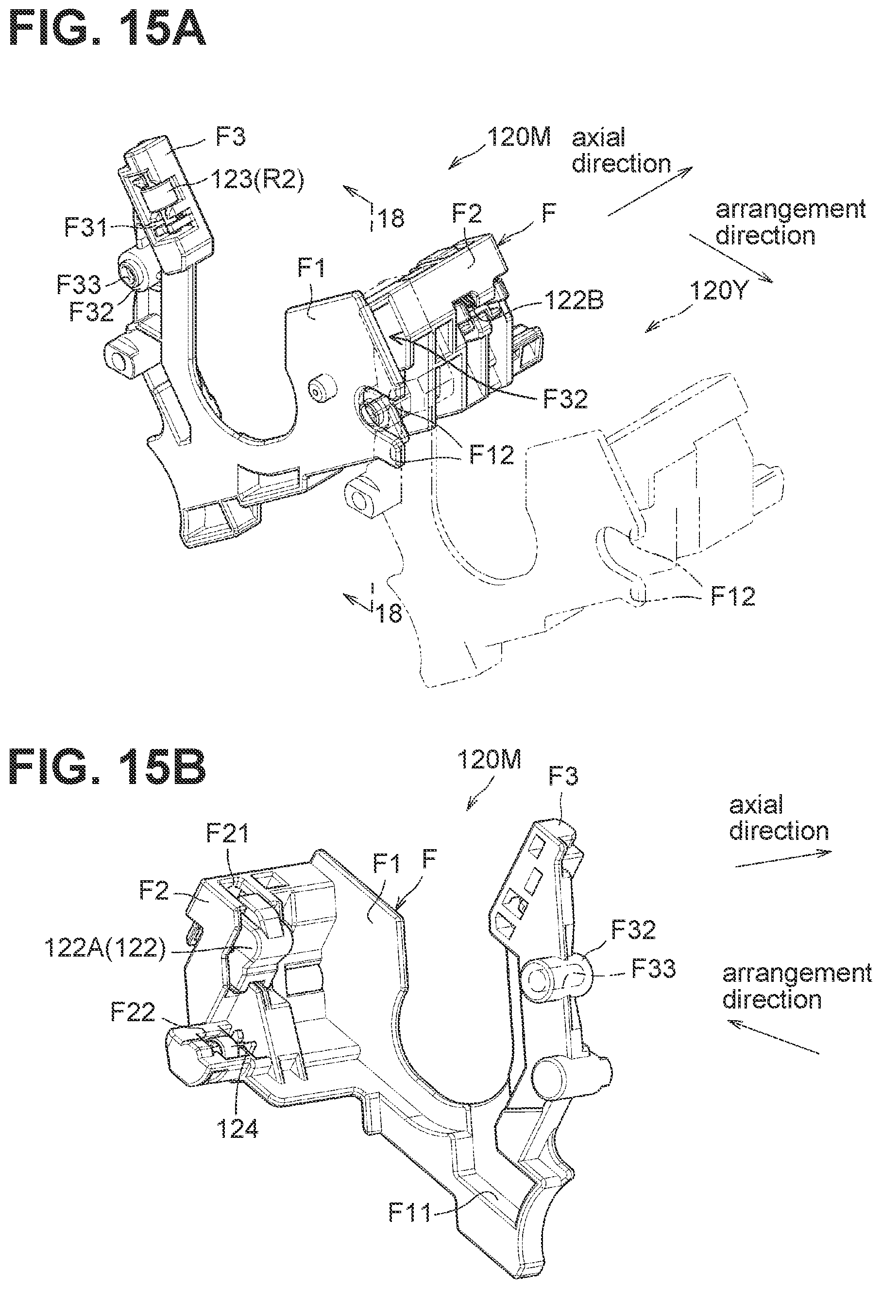 Patent US12353162 Figure 15 – Drum cartridge having separation shaft for moving developing frame away from photosensitive drum