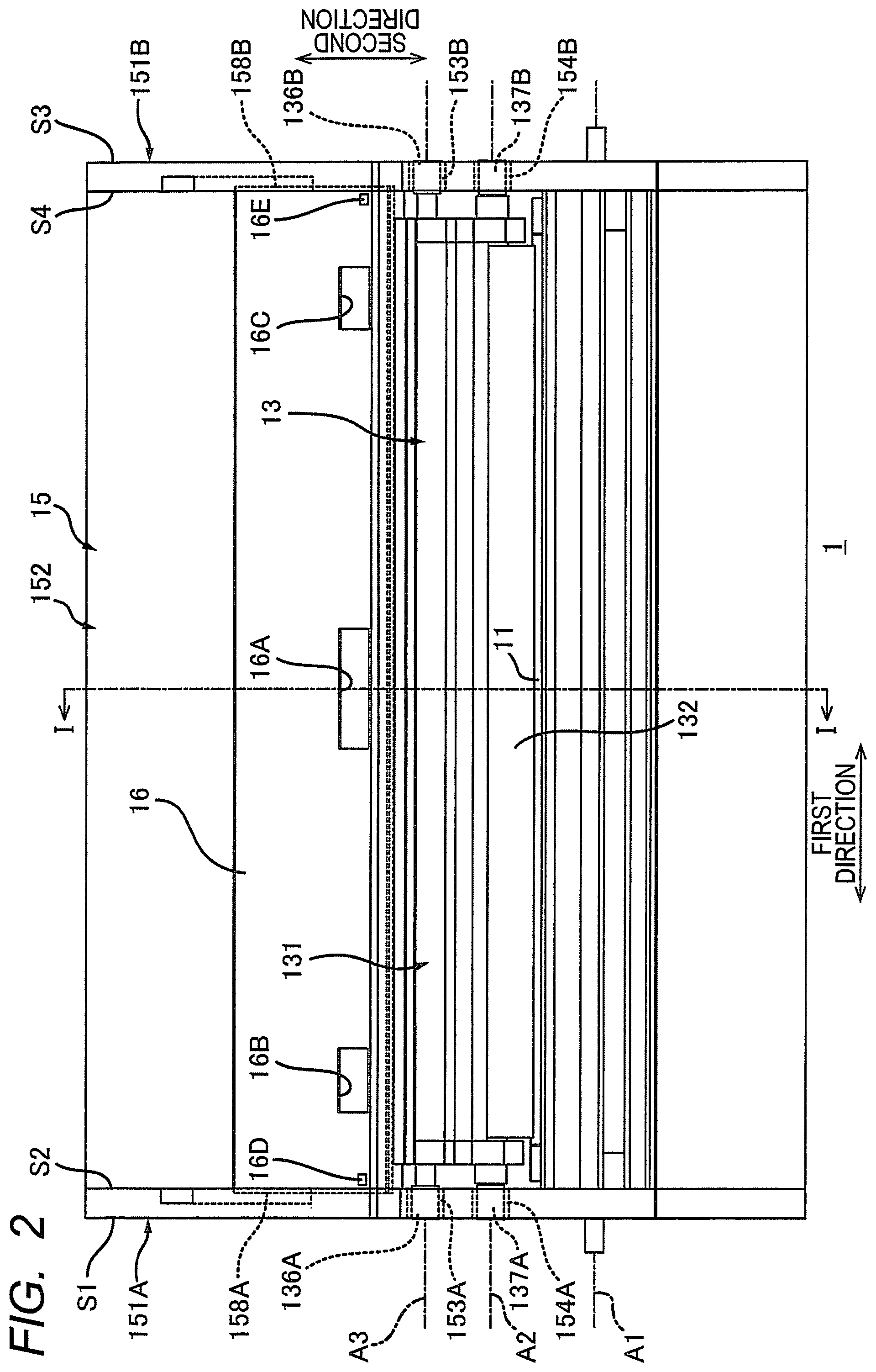 Patent US12353163 Figure 2 – Process cartridge having support frame with passage opening, developing housing with reception opening, and seal