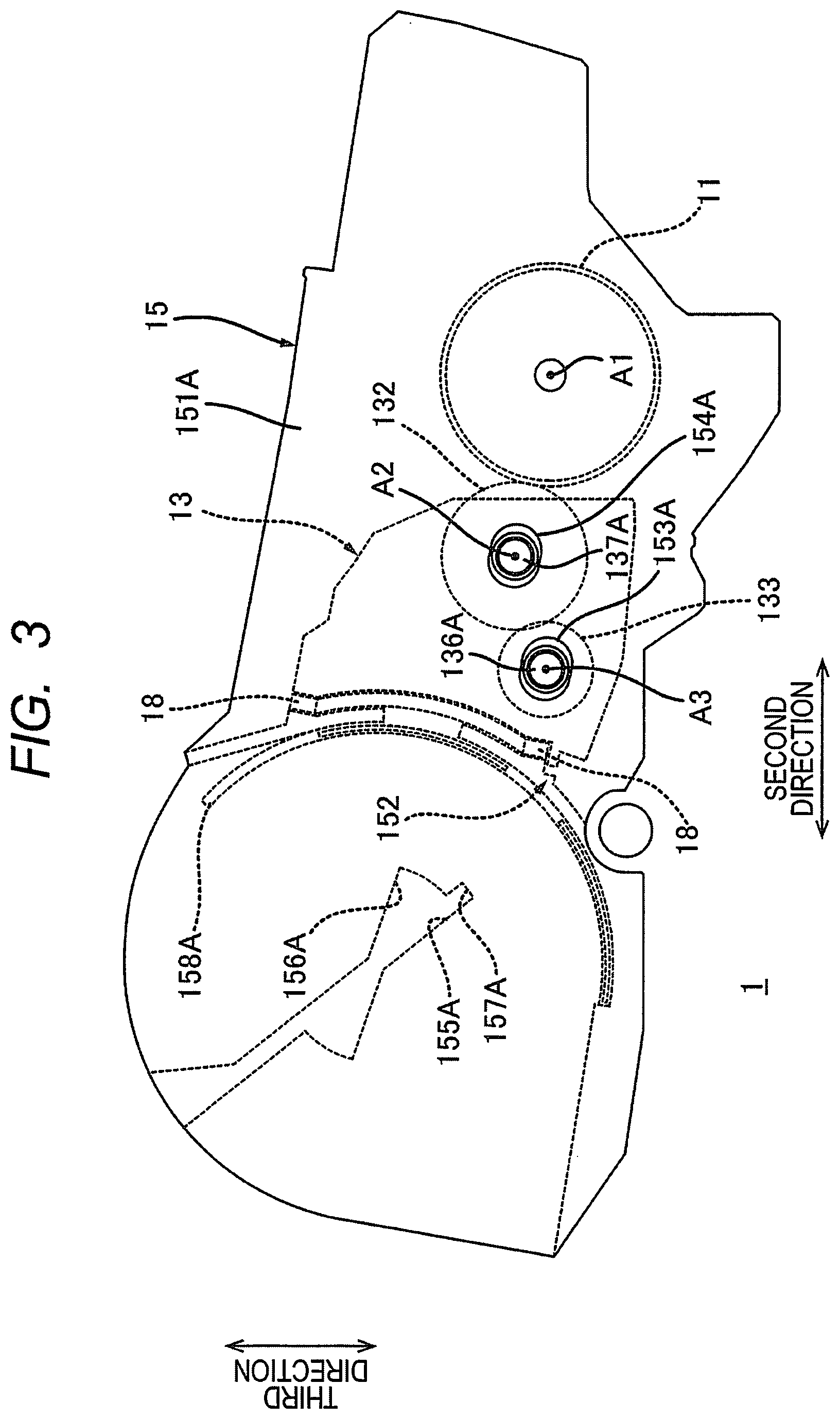 Patent US12353163 Figure 3 – Process cartridge having support frame with passage opening, developing housing with reception opening, and seal