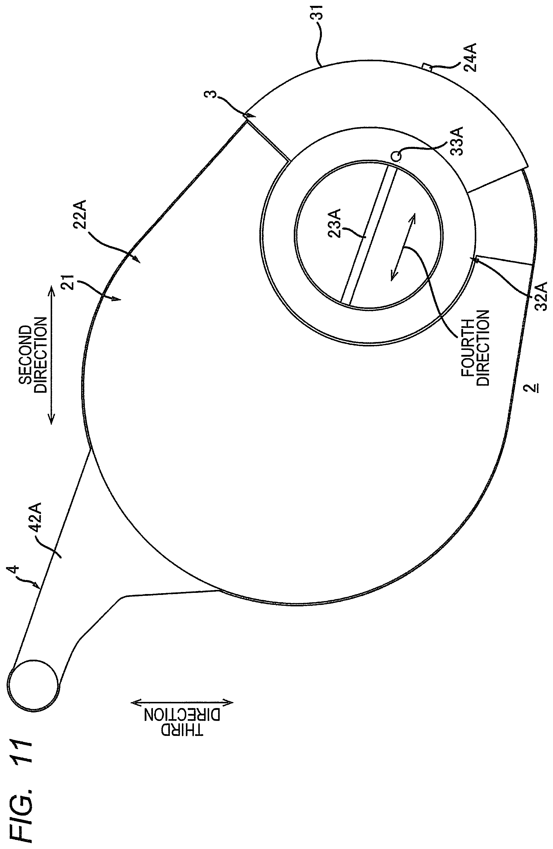 Patent US12353163 Figure 11 – Process cartridge having support frame with passage opening, developing housing with reception opening, and seal