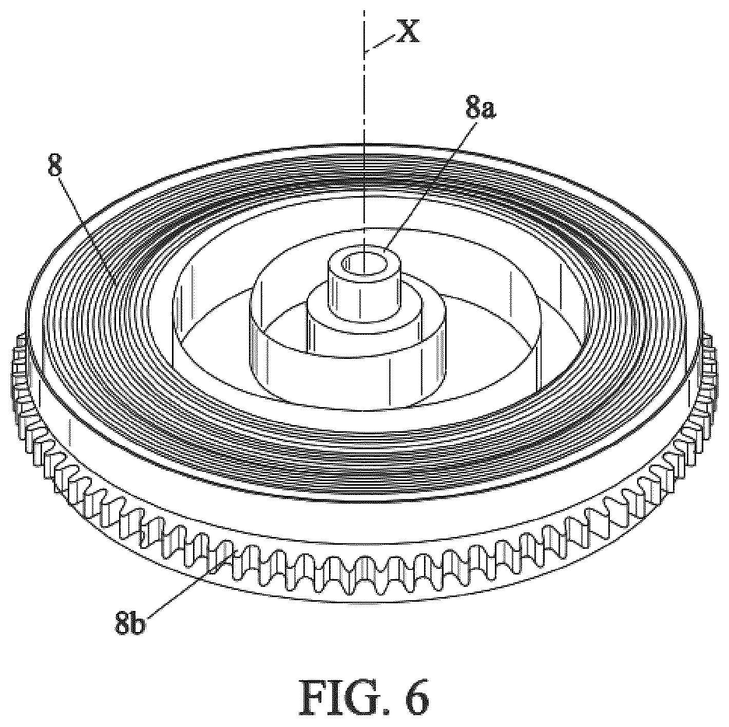Patent US12353168 Figure 5 – Part for timepiece movement, timepiece movement, timepiece, and method for manufacturing such a part for timepiece movement