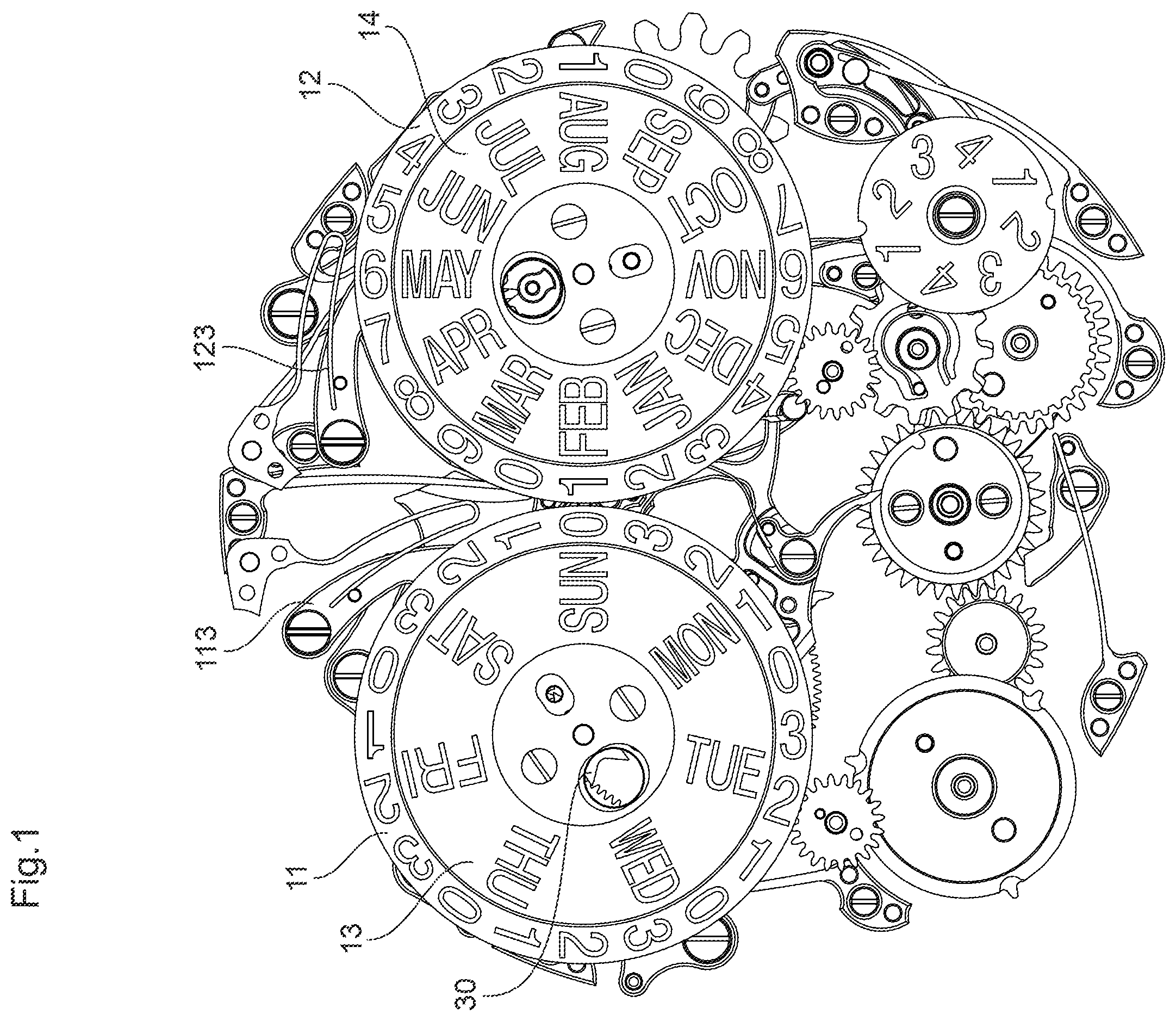 Patent US12353170 Figure 1 – Display mechanism