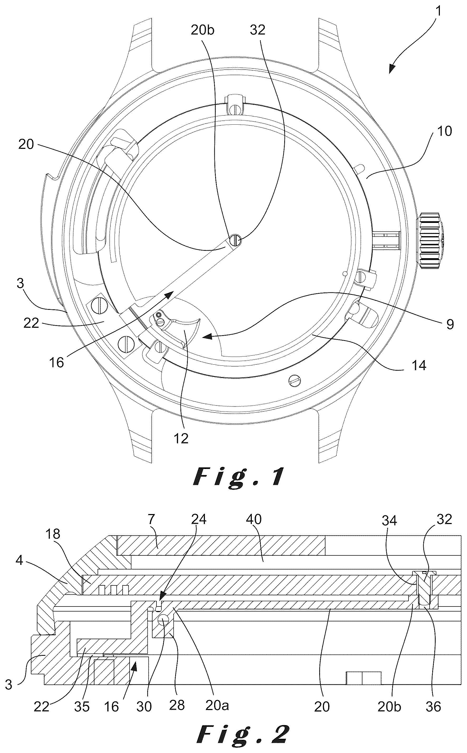 Patent US12353171 Figure 1 – Timepiece comprising a vibration-amplifying device