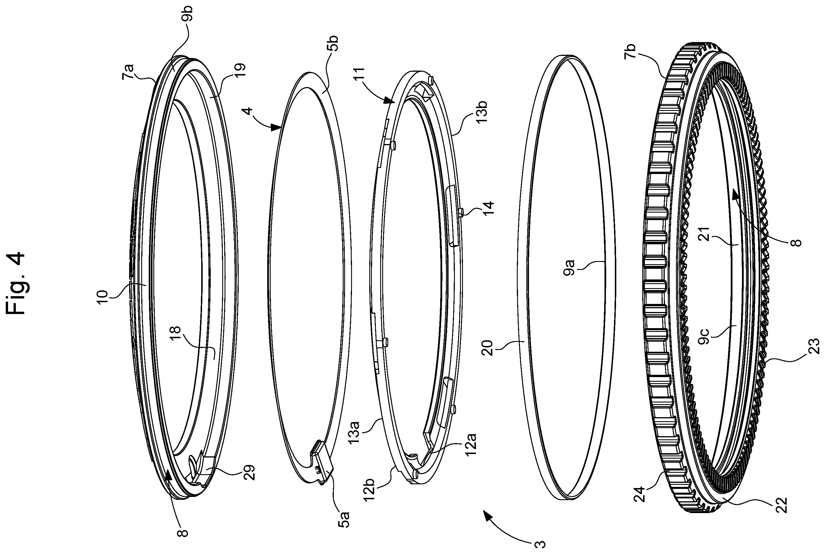 Patent US12353174 Figure 3 – Watch case comprising a near-field communication device