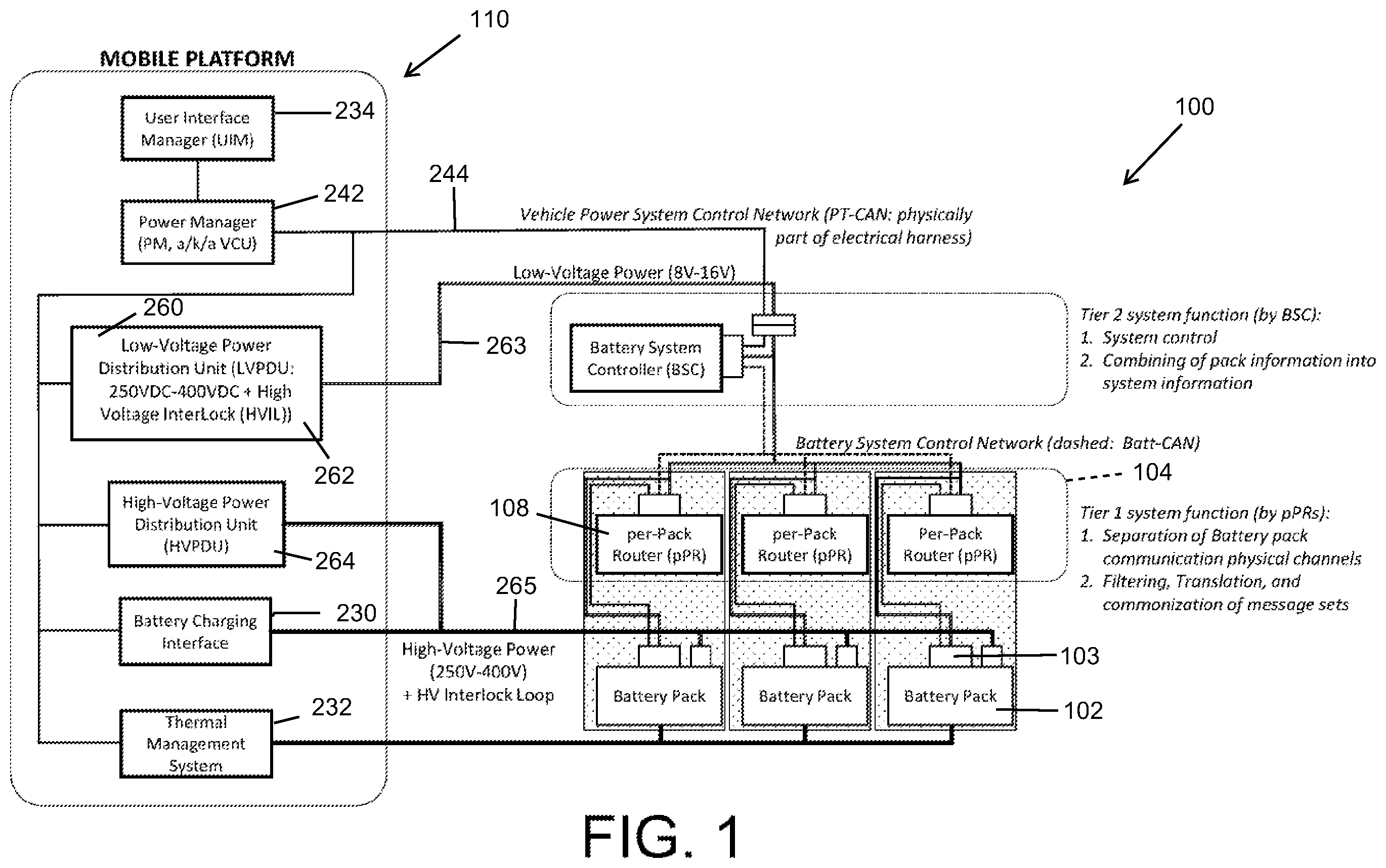Patent US12353180 Figure 1 – Battery communication and control systems and methods