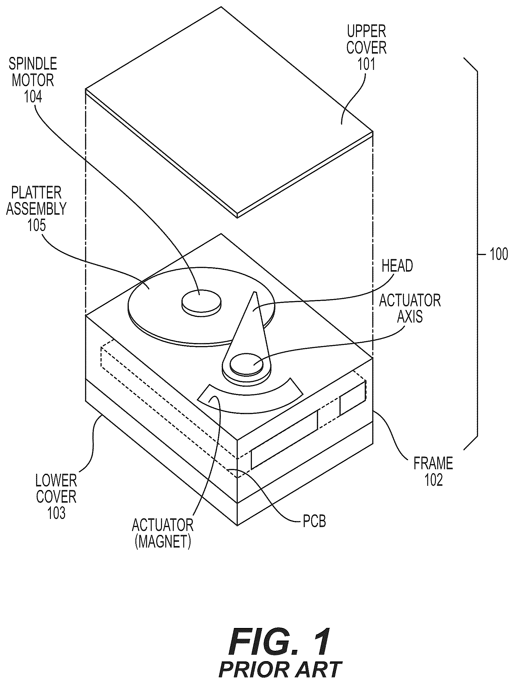 Patent US12353198 Figure 1 – Apparatus for separating components of a hard disk drive