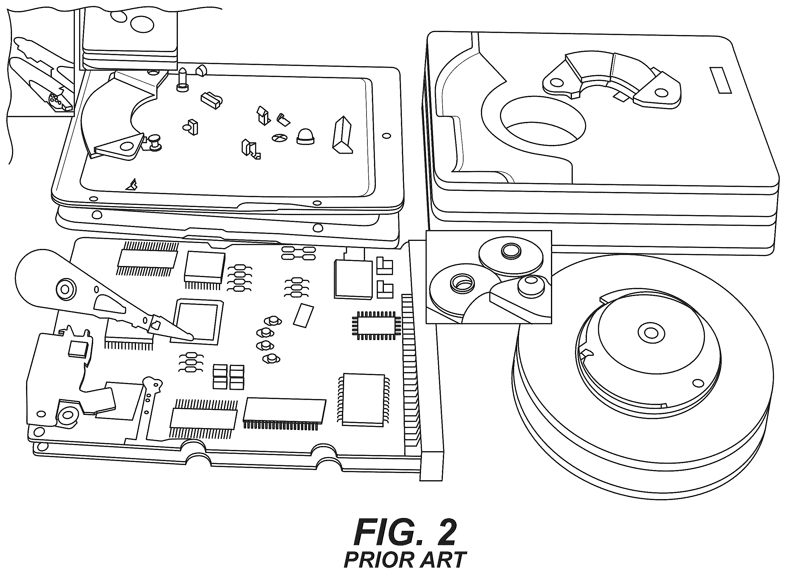 Patent US12353198 Figure 2 – Apparatus for separating components of a hard disk drive
