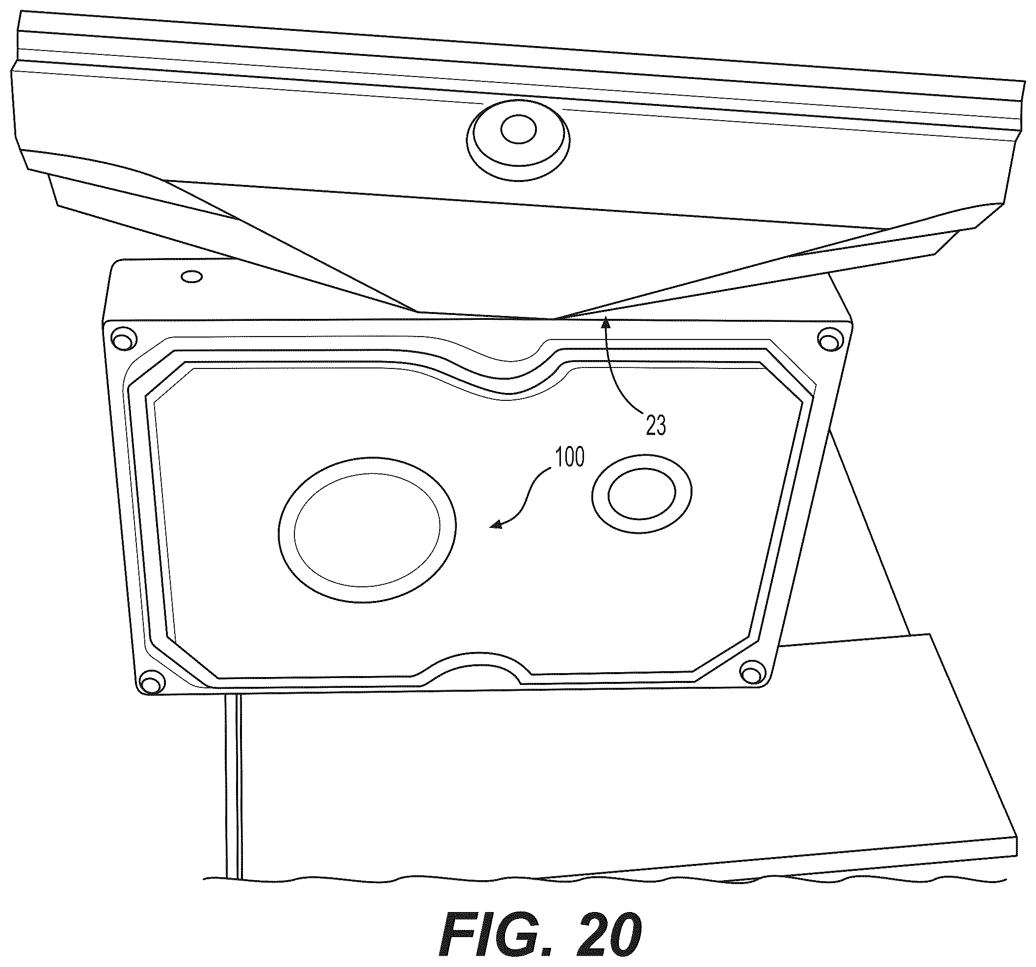 Patent US12353198 Figure 14 – Apparatus for separating components of a hard disk drive