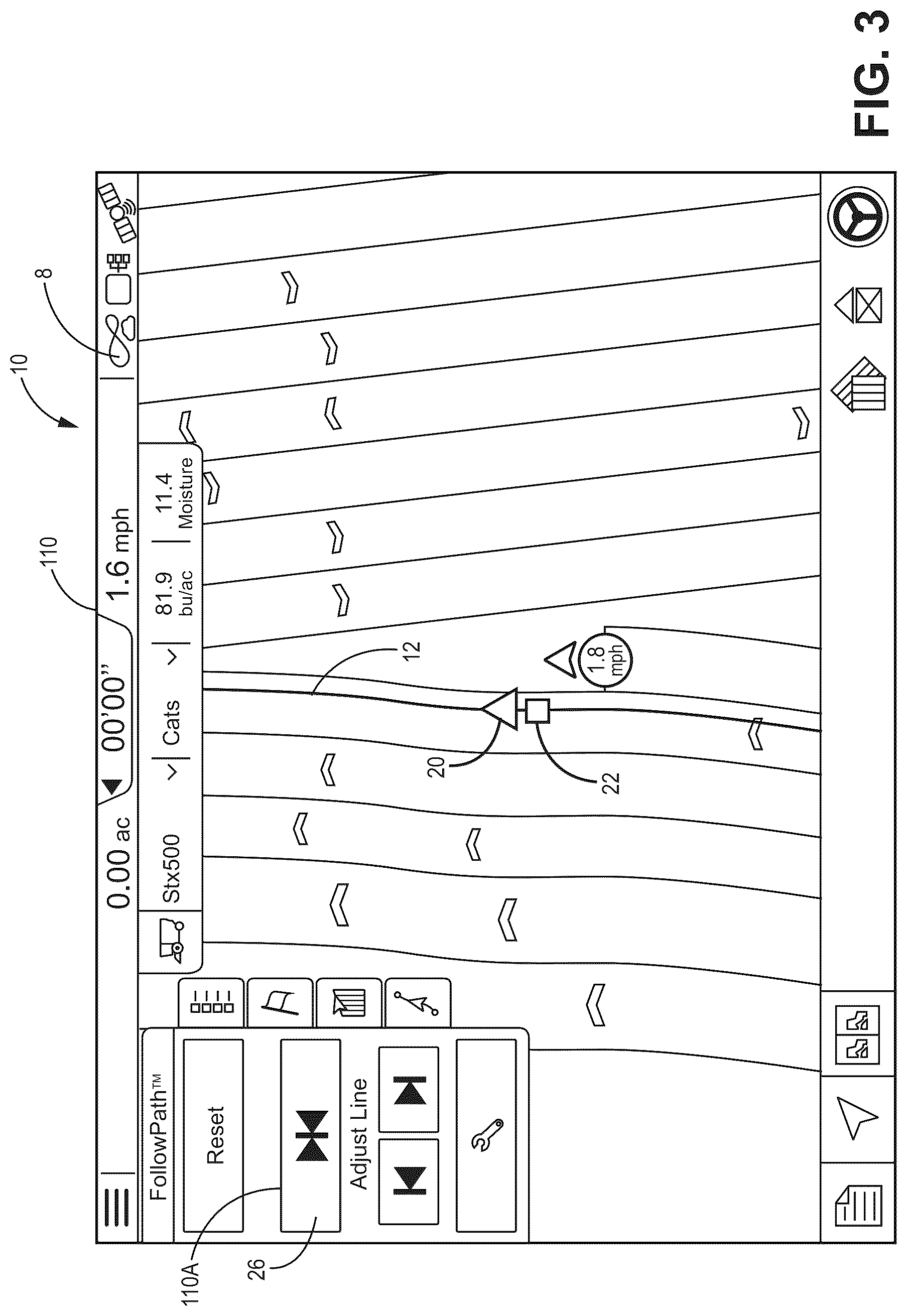 Patent US12353210 Figure 8 – Apparatus, systems and methods for automated navigation of agricultural equipment