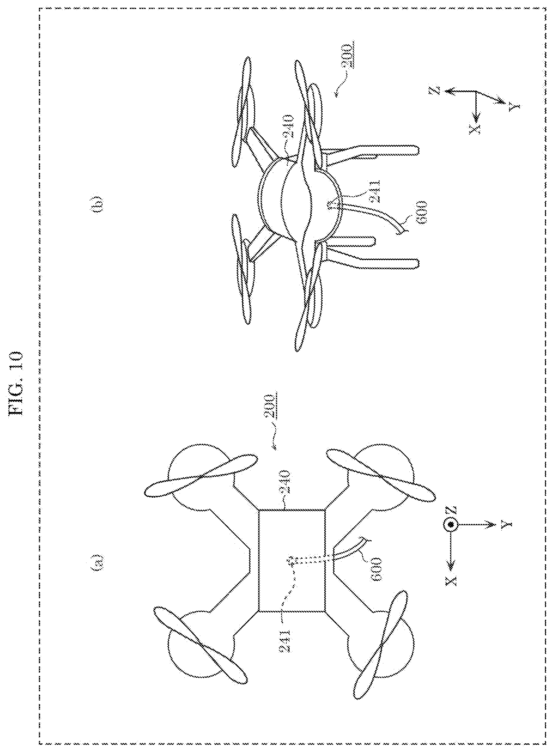 Patent US12353221 Figure 11 – Unmanned aerial vehicle and delivery system