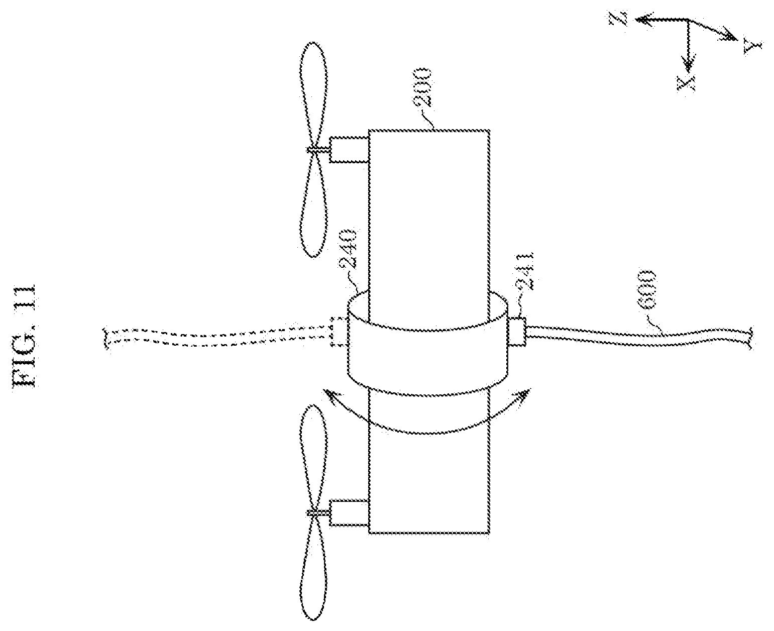 Patent US12353221 Figure 12 – Unmanned aerial vehicle and delivery system