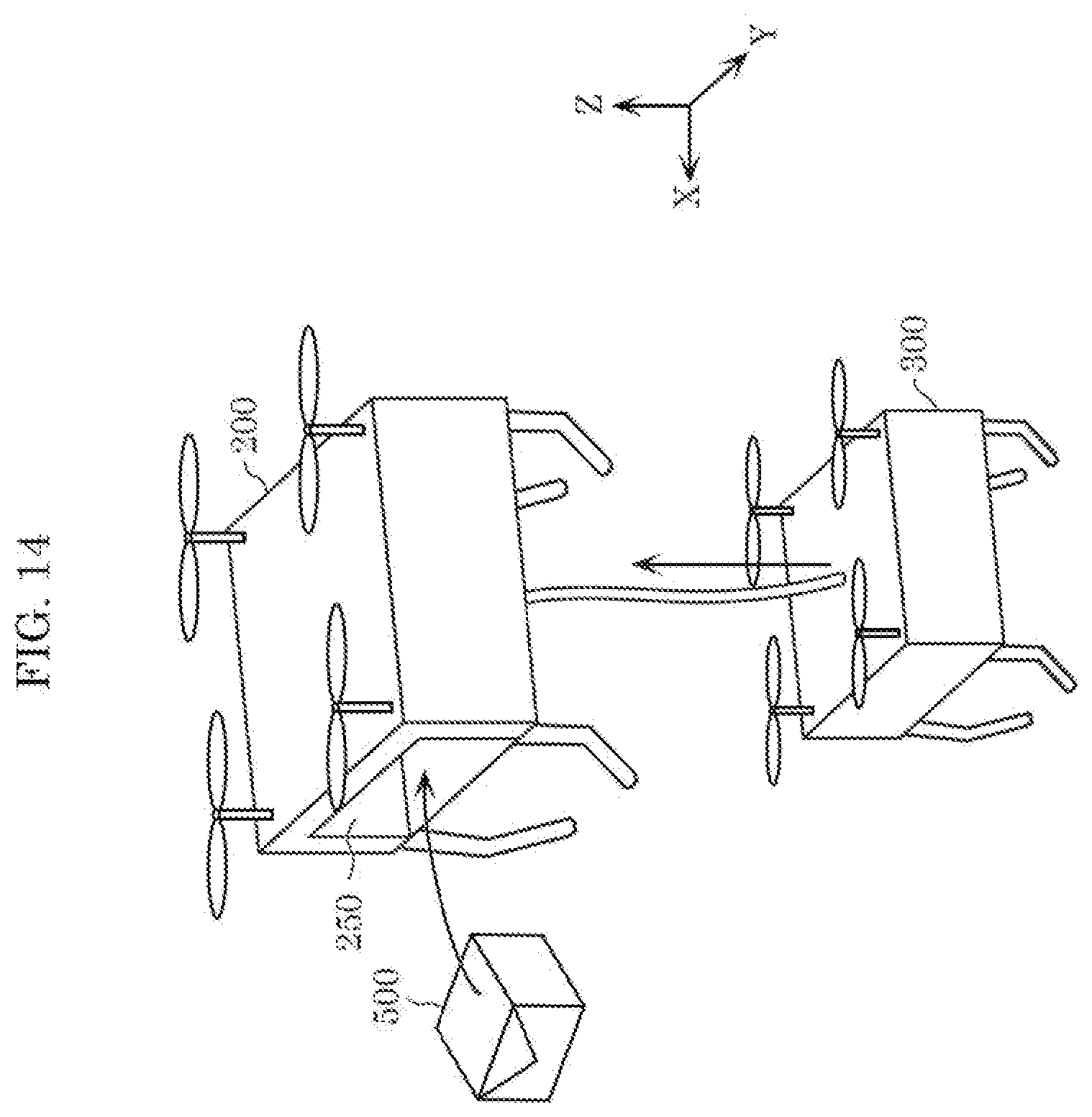 Patent US12353221 Figure 15 – Unmanned aerial vehicle and delivery system