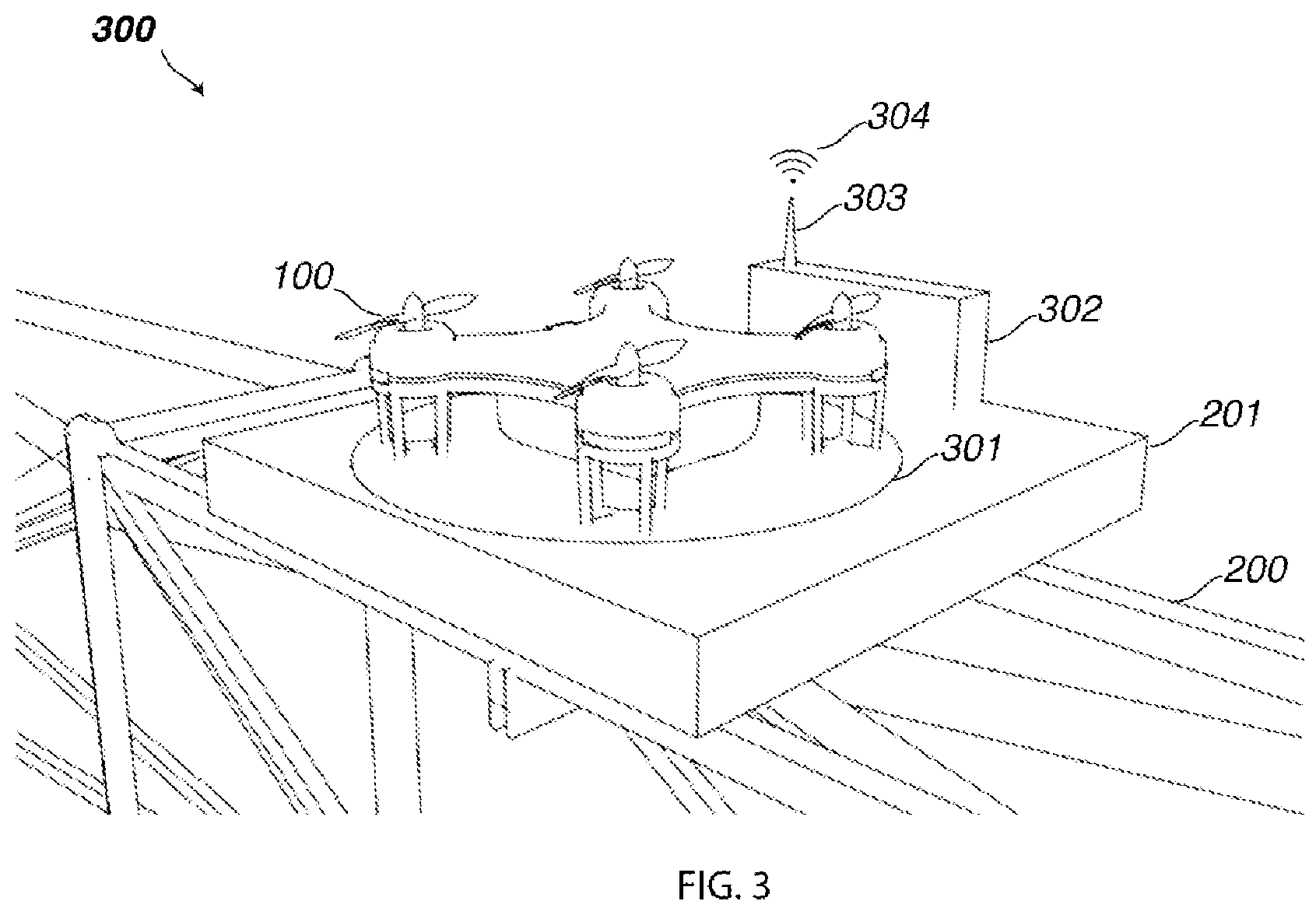 Patent US12353222 Figure 3 – Cooperative unmanned autonomous aerial vehicles for power grid inspection and management