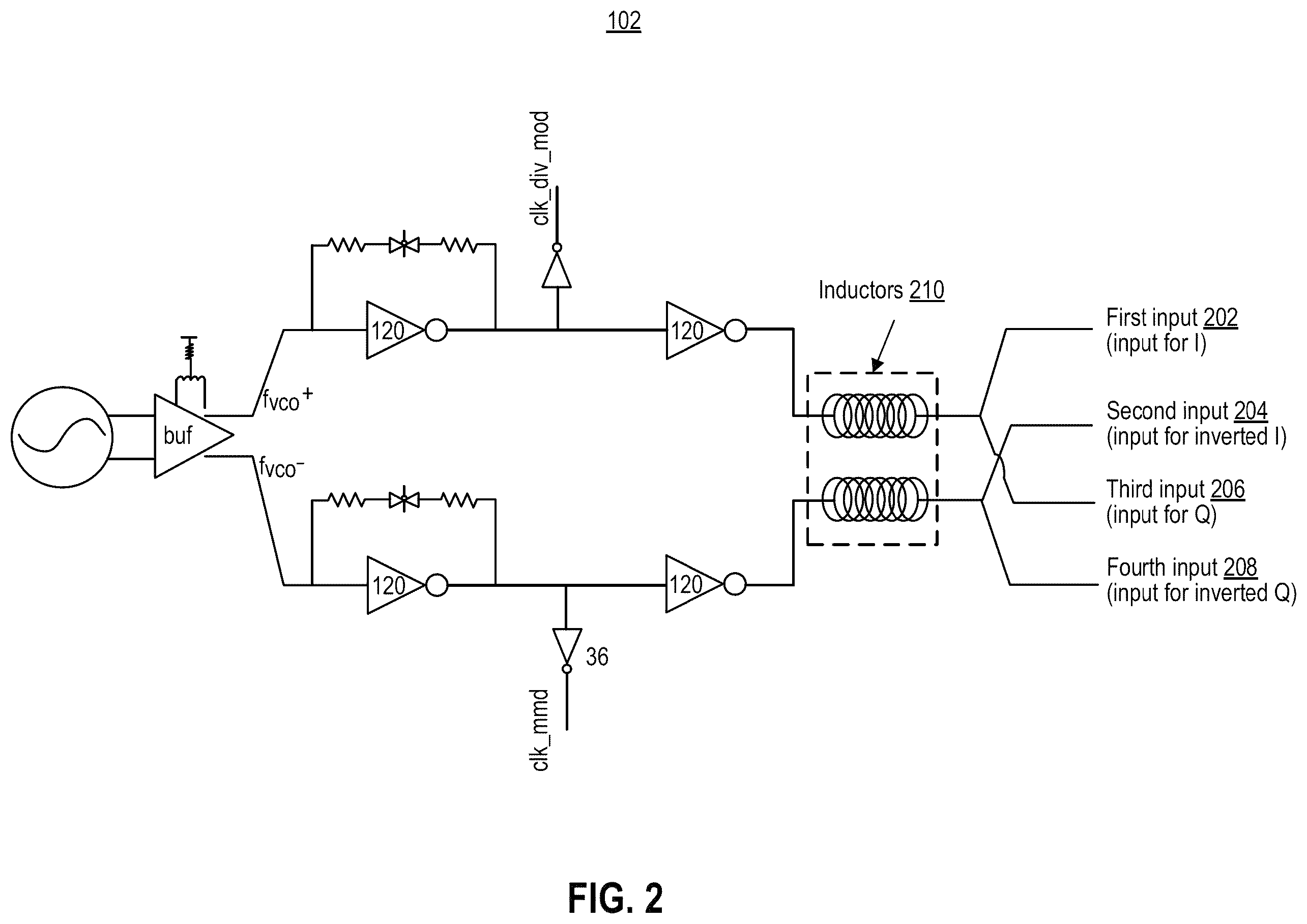 Patent US12353239 Figure 2 – Systems and methods for quadrature delay clock generation
