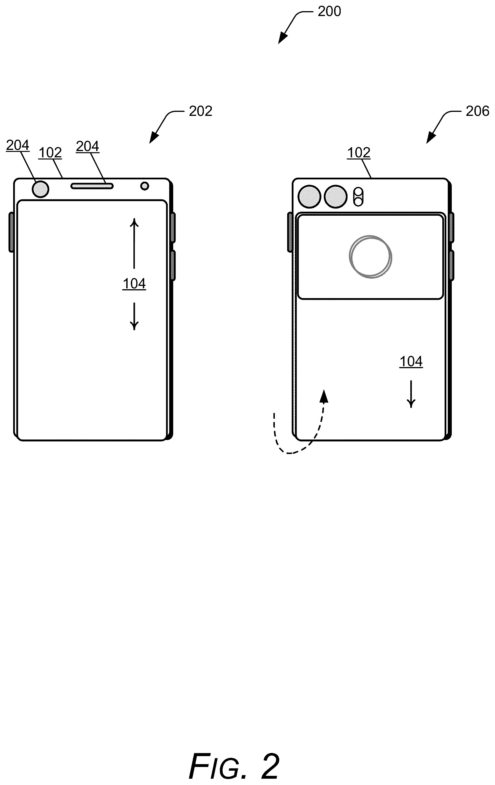 Patent US12353249 Figure 2 – Rollable screen device voice call management