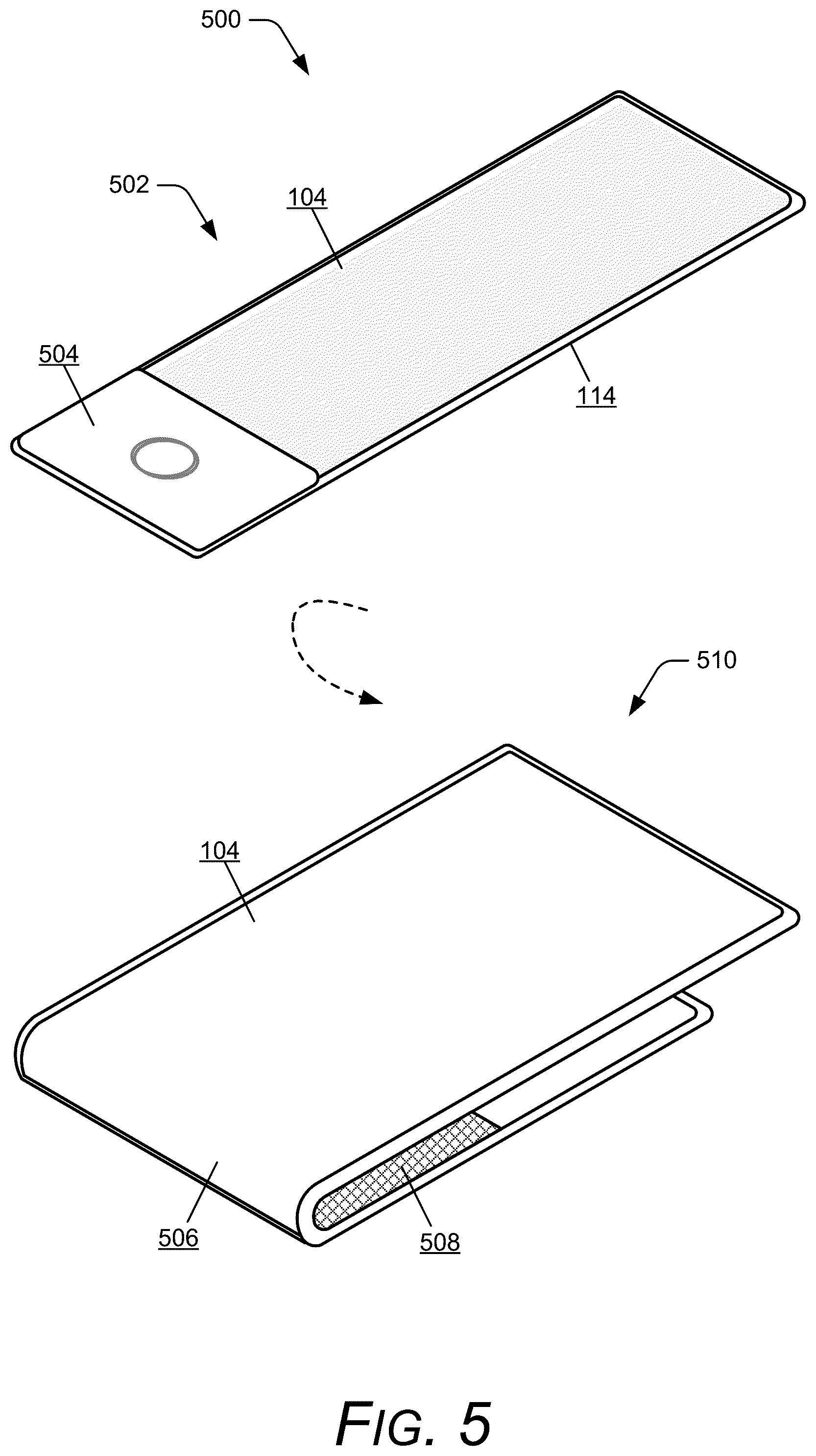 Patent US12353249 Figure 5 – Rollable screen device voice call management
