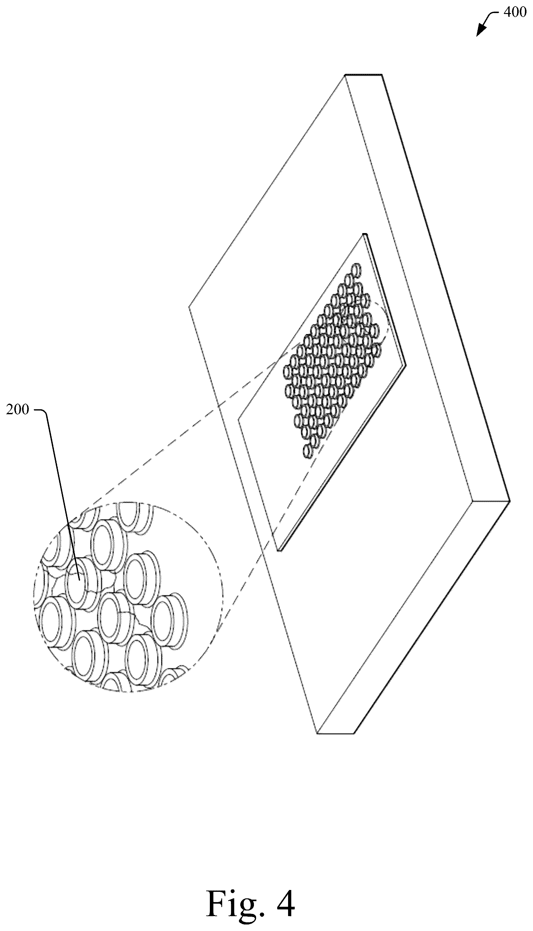 Patent US12353258 Figure 4 – Sheet metal enclosure with an array of extruded heat transfer holes