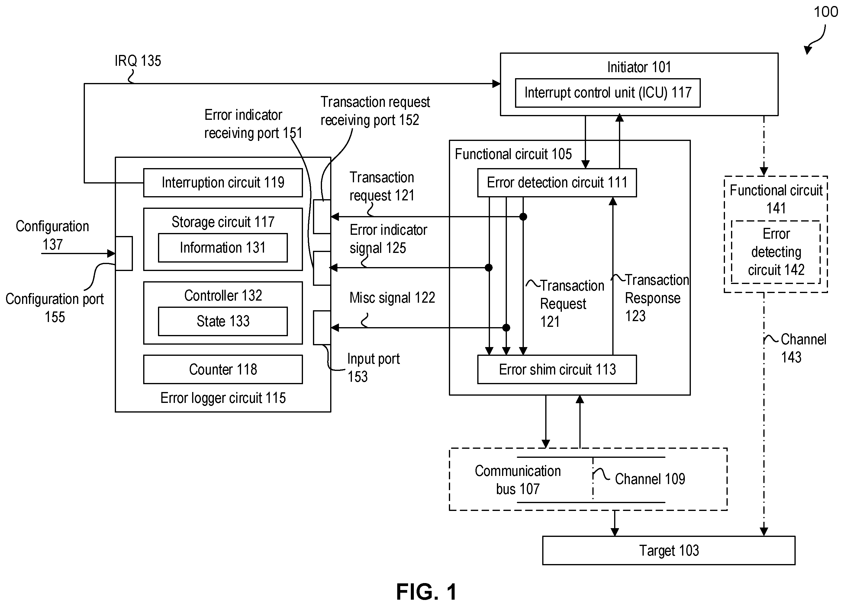 Patent US12353272 Figure 1 – Error logger circuit