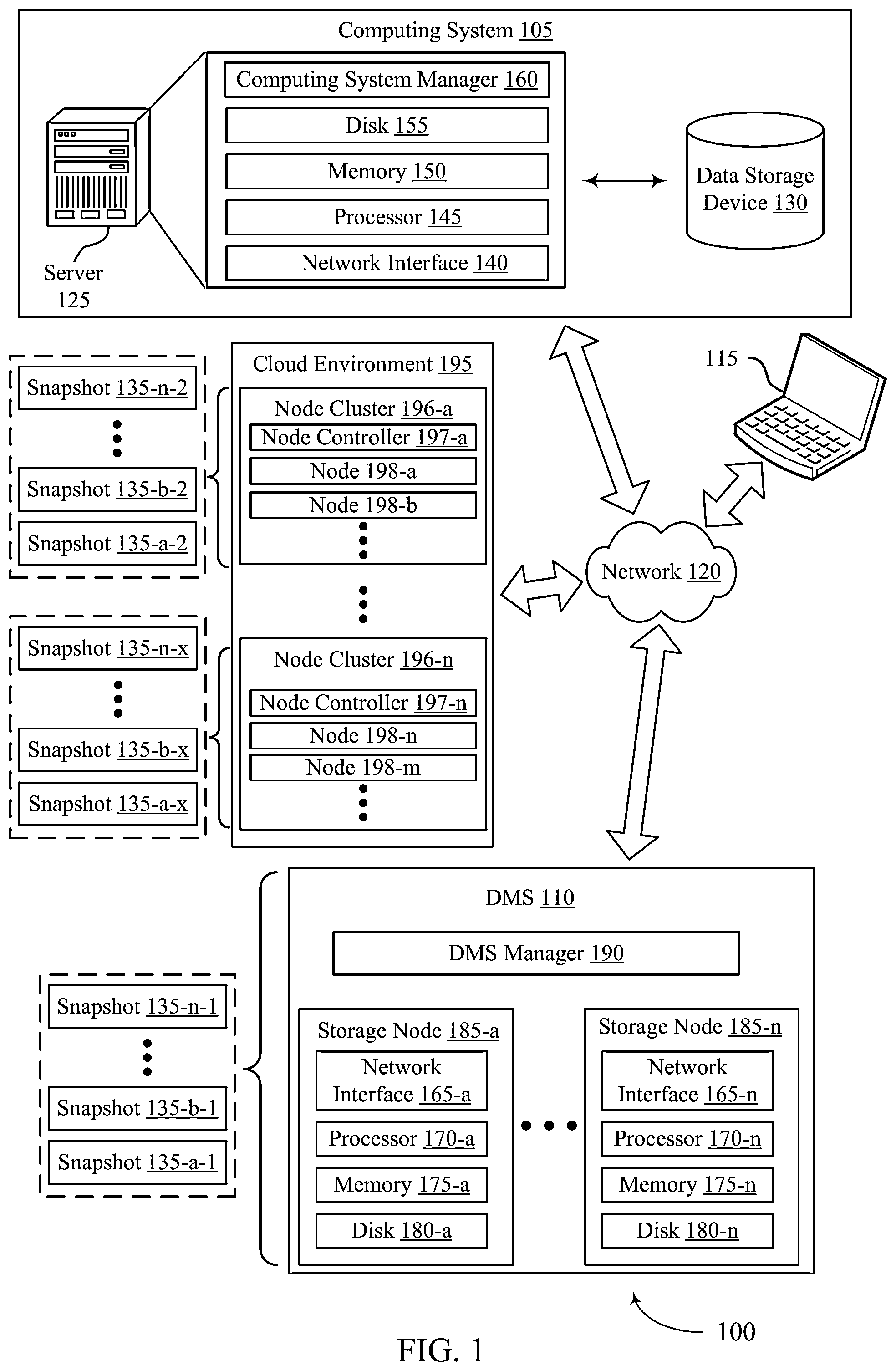 Patent US12353300 Figure 1 – Filesystem recovery and indexing within a user space