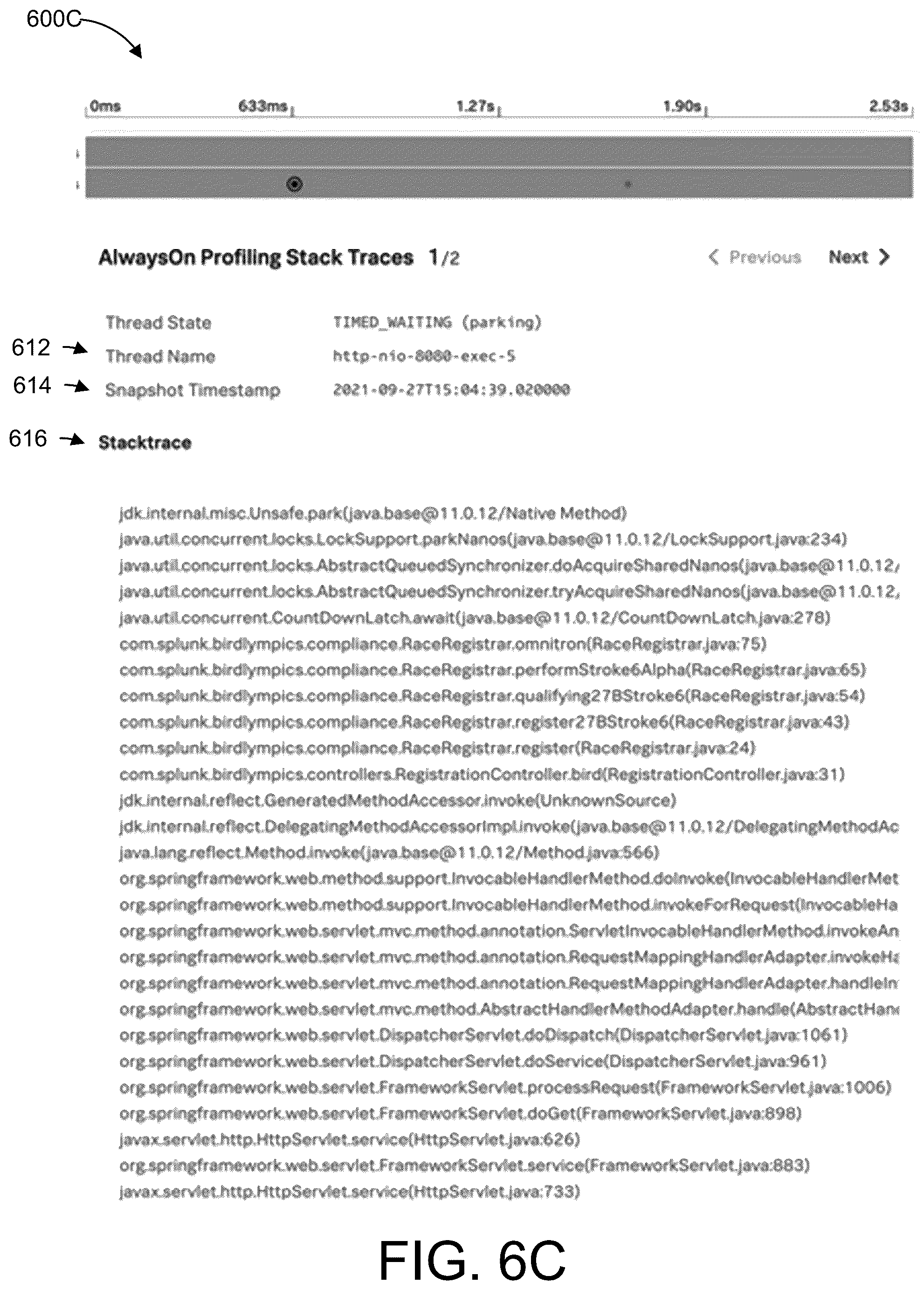 Patent US12353312 Figure 11 – Code profiling call stack linking