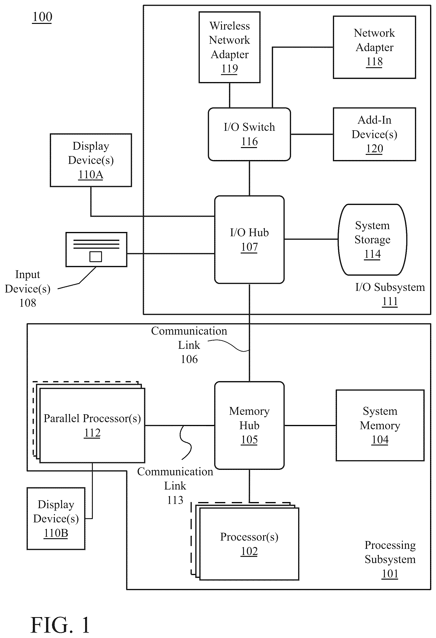Patent US12353313 — Infrastructure for platform immersive experience — Figure 1