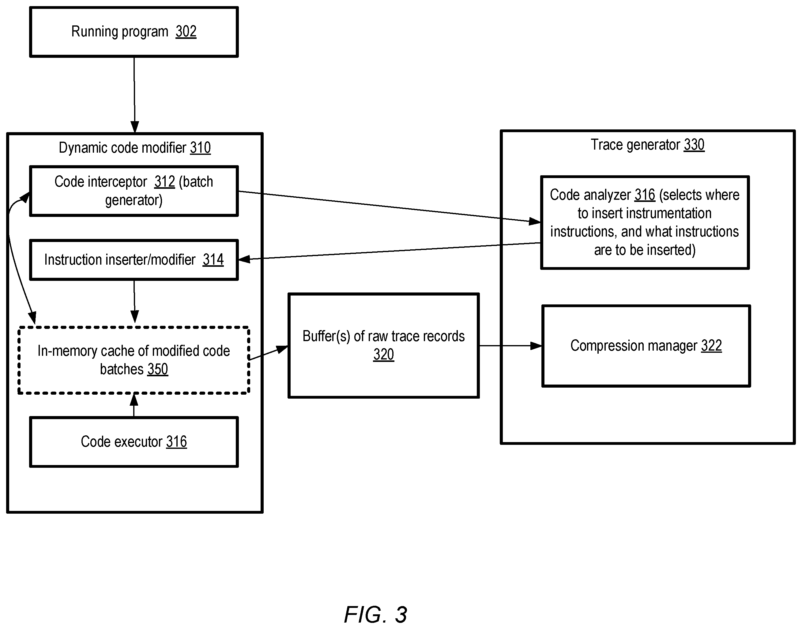 Patent US12353319 Figure 3 – Scalable execution tracing for large program codebases