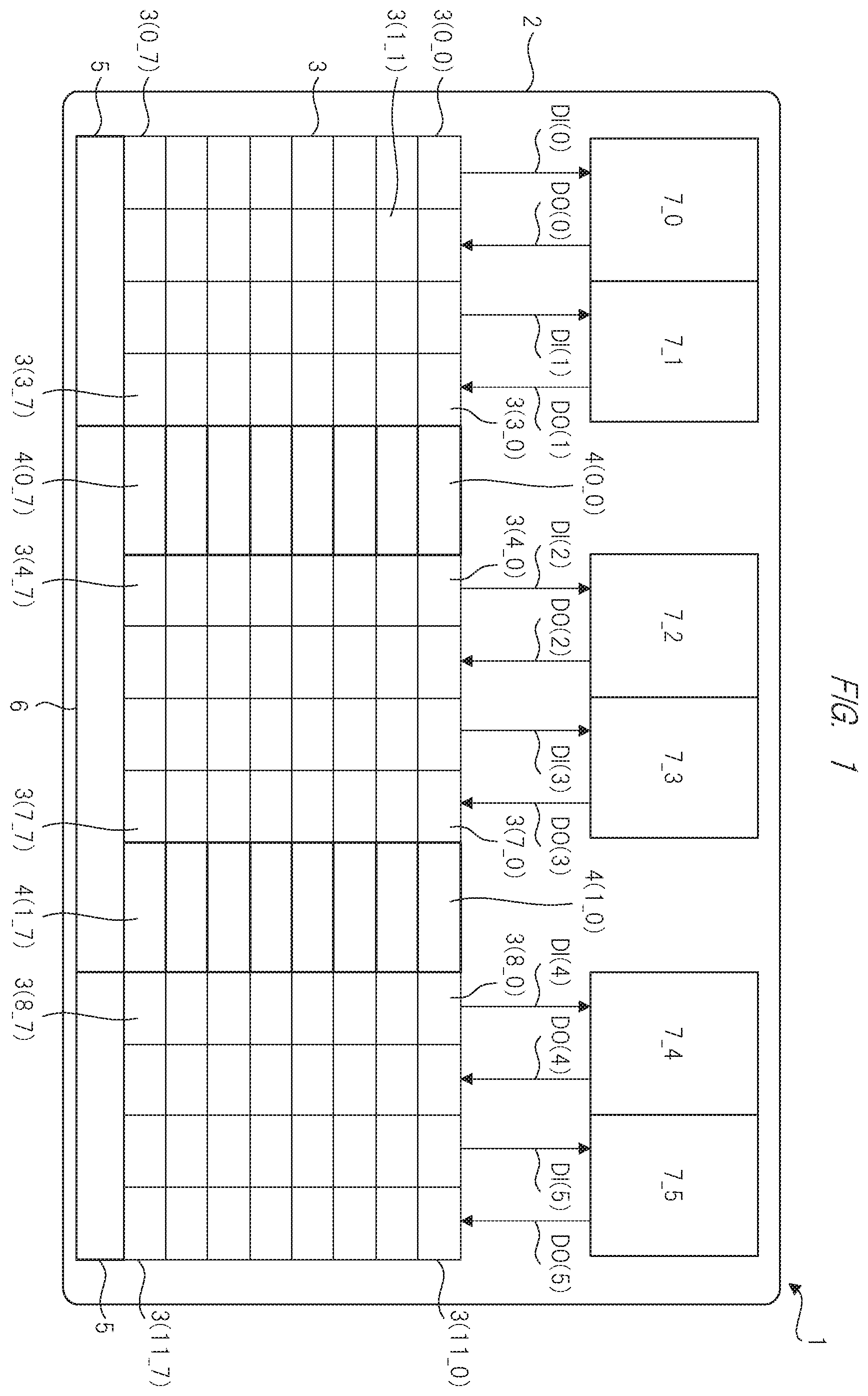 Patent US12353343 Figure 1 – Semiconductor device including array of processor elements and method of controlling the same