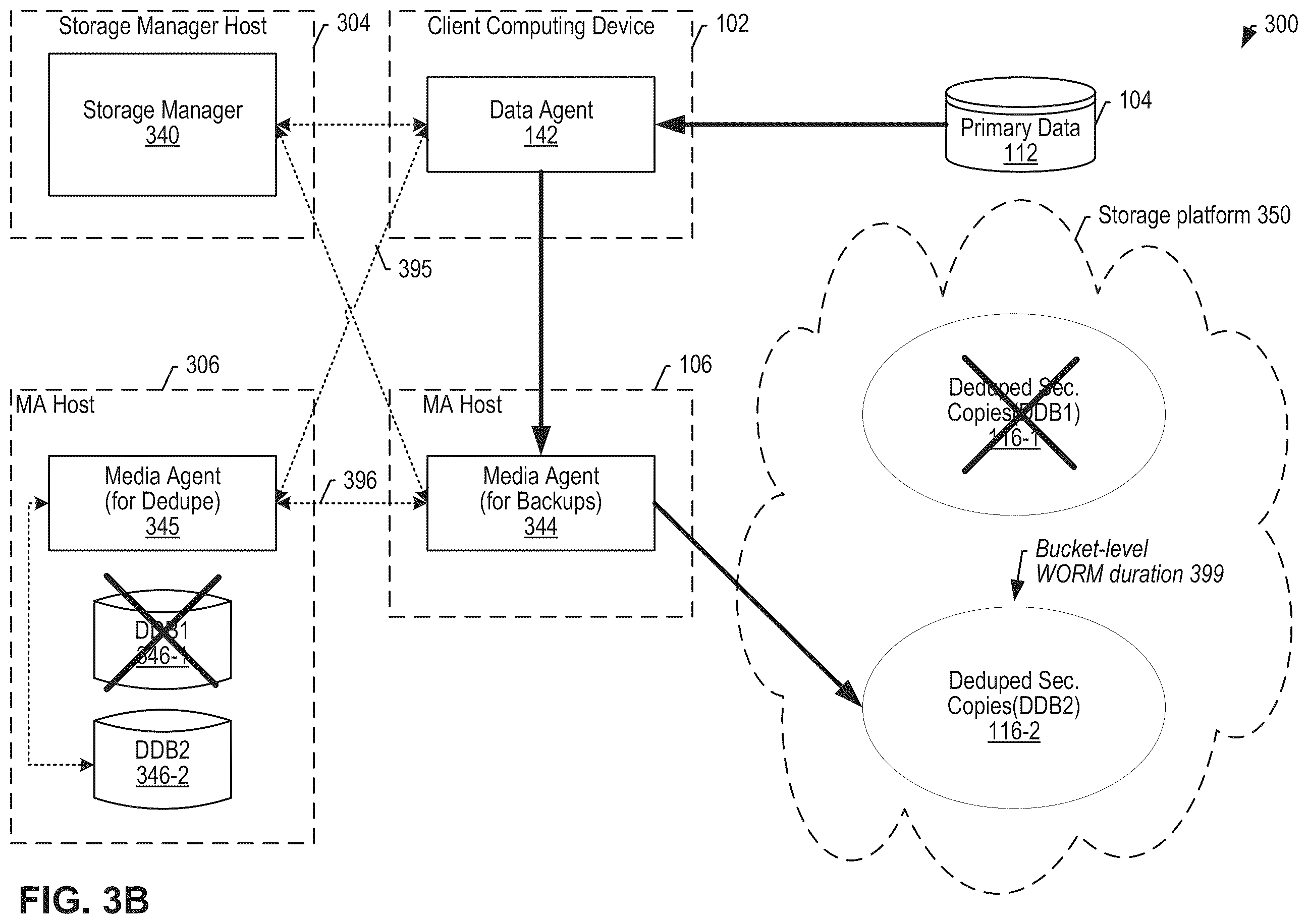 Patent US12353376 Figure 12 – Optimizing retention timeframes of deduplicated copies at storage platforms that are write-once read-many (WORM) enabled