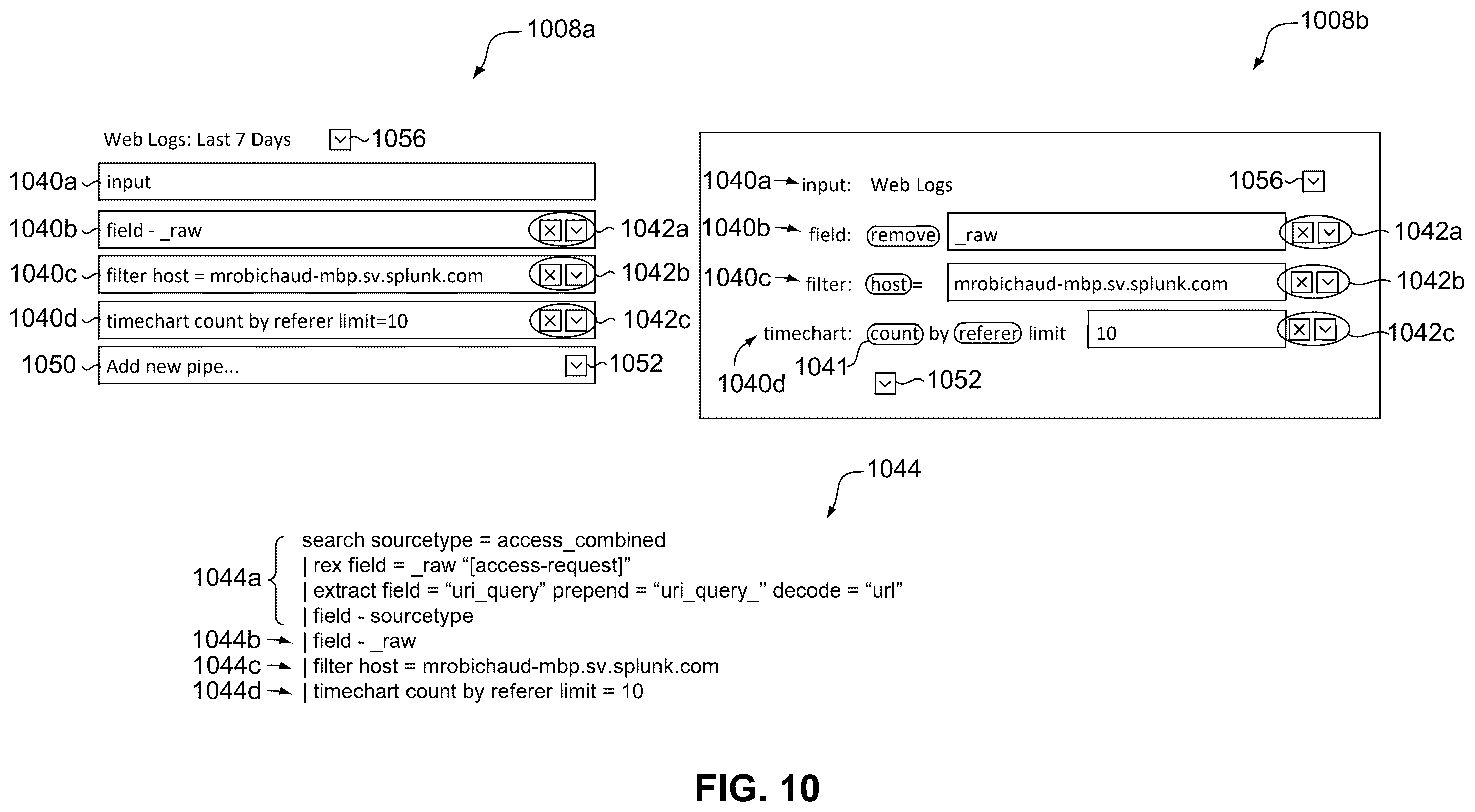 Patent US12353400 Figure 20 – Summarized view of search results with a panel in each column