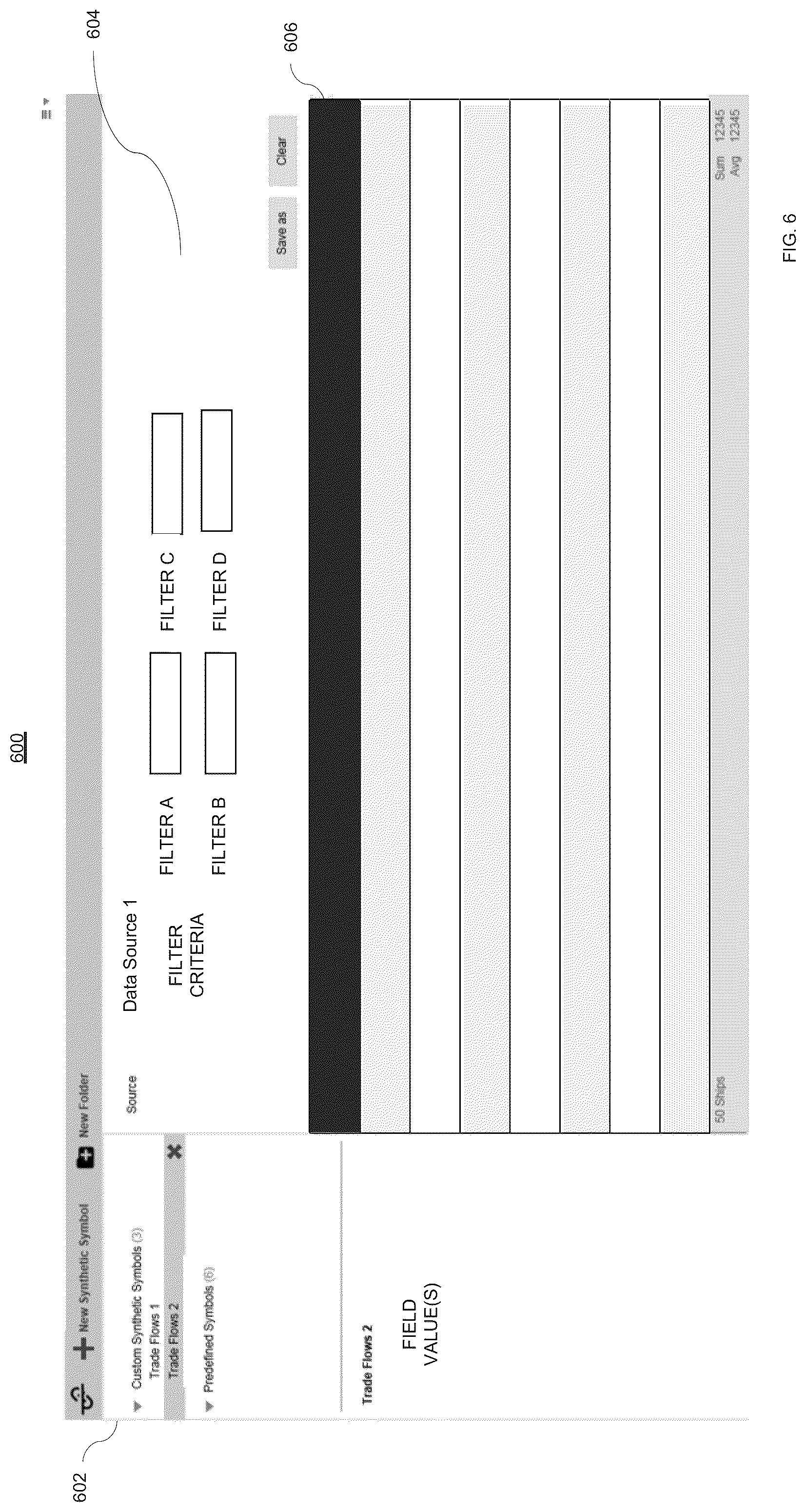 Patent US12353406 Figure 6 – Data aggregator graphical user interface