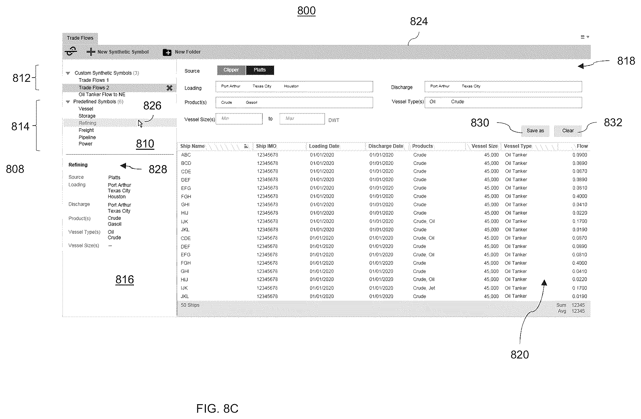 Patent US12353406 Figure 10 – Data aggregator graphical user interface