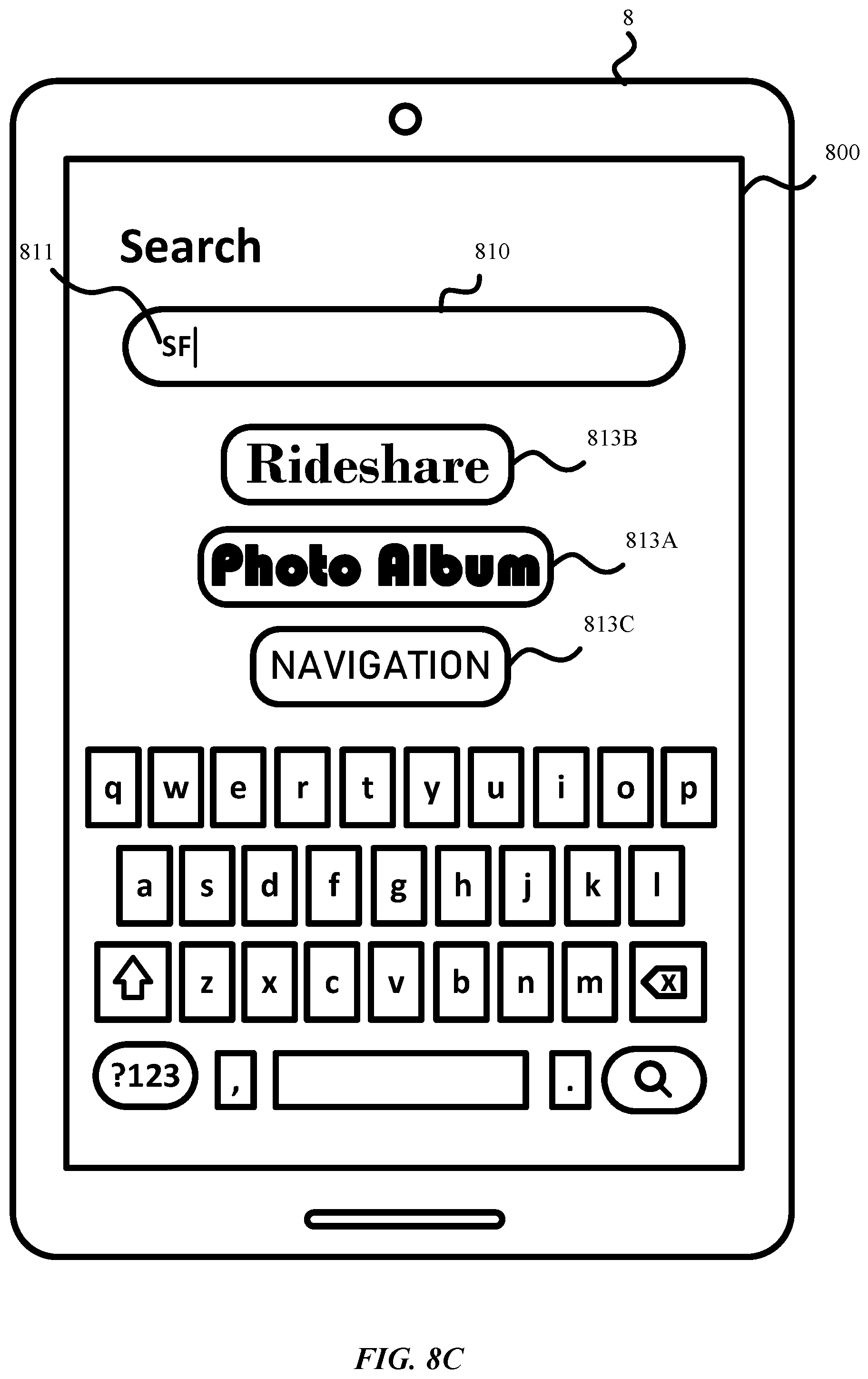 Patent US12353427 Figure 11 – Rendering suggestion for searching entity within application in response to determining the entity is associated with the application