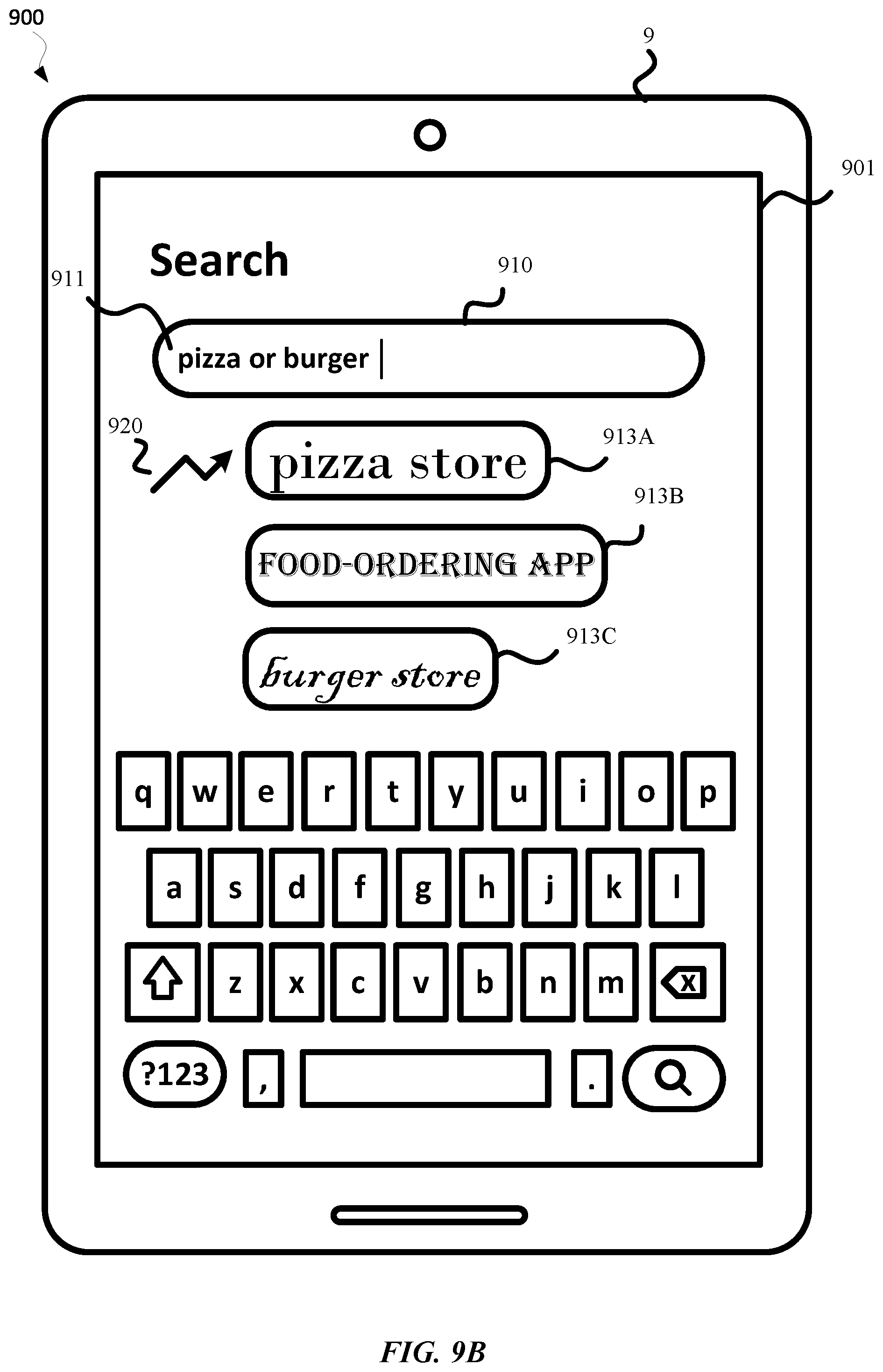 Patent US12353427 Figure 16 – Rendering suggestion for searching entity within application in response to determining the entity is associated with the application