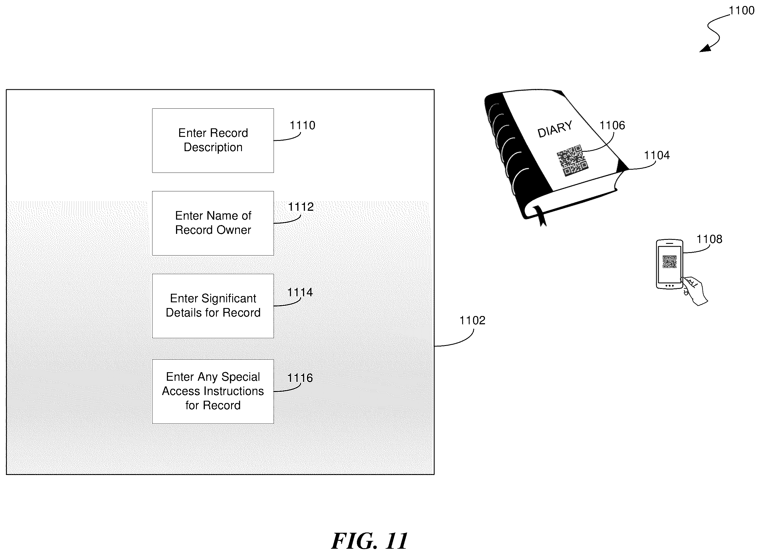 Patent US12353443 Figure 12 – Personal legacy accounting and remembrance