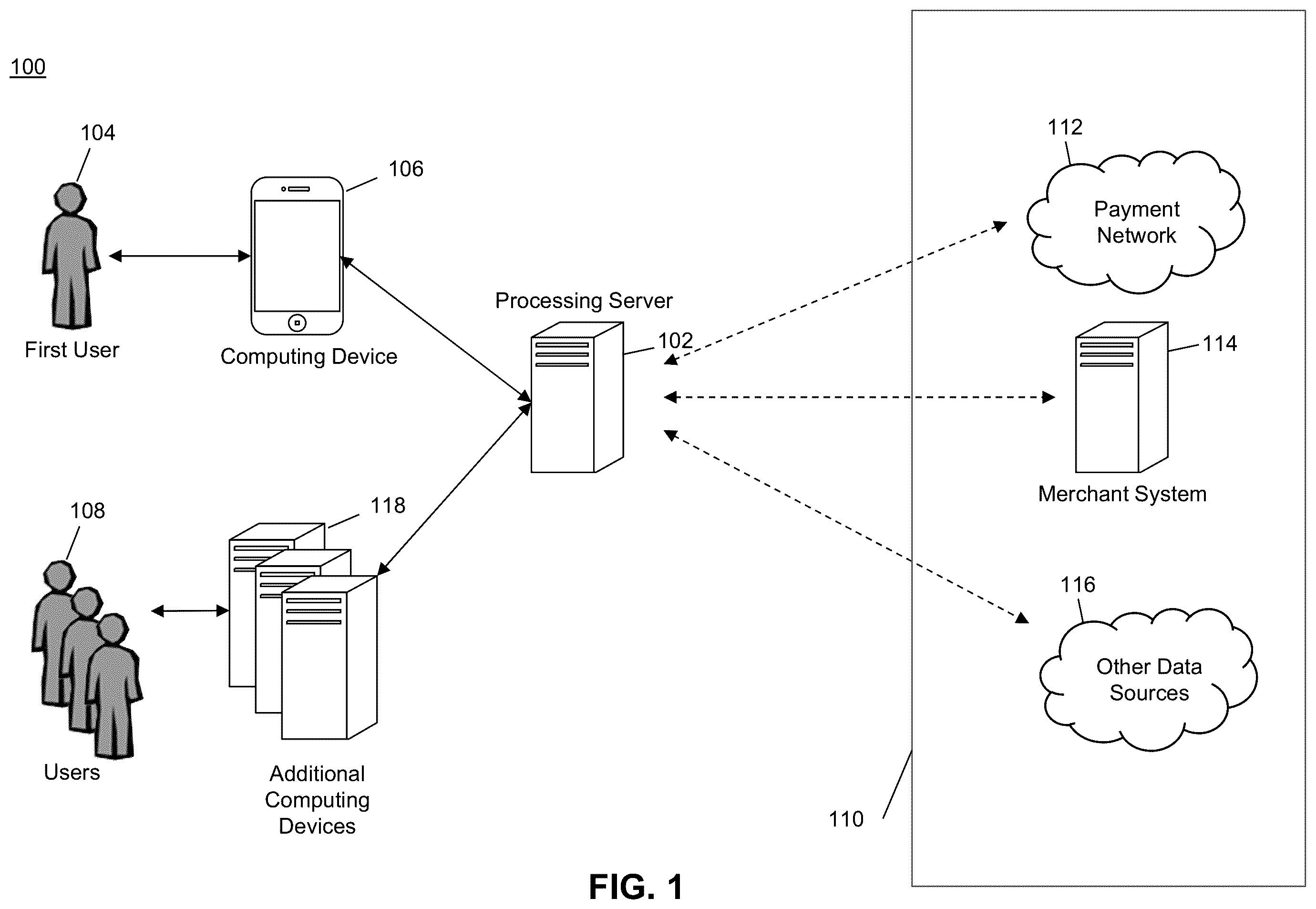 Patent US12353450 Figure 1 – Method and system for conversational input device with intelligent crowd-sourced options