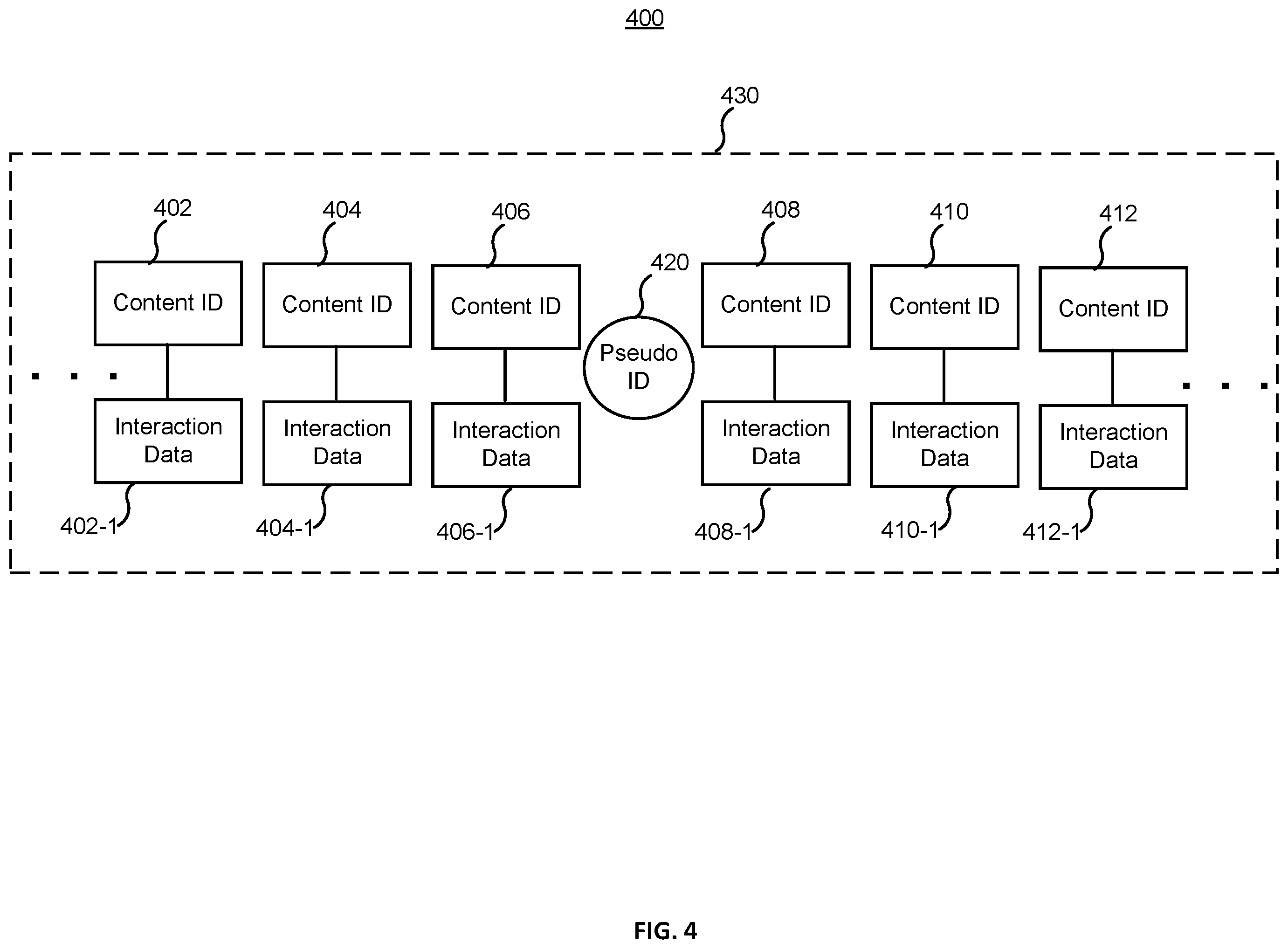 Patent US12353455 Figure 4 – Search results for pseudo-content